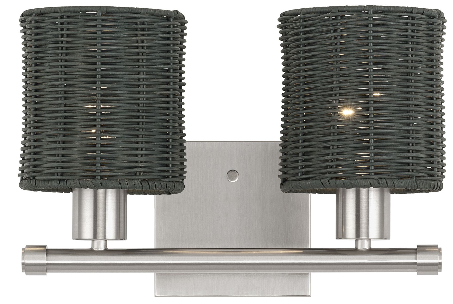 Weavington 2 Light Brushed Nickel Vanity Sconce