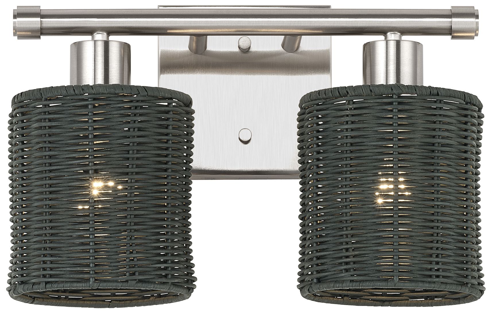 Image 4 Weavington 2 Light Brushed Nickel Vanity Sconce more views