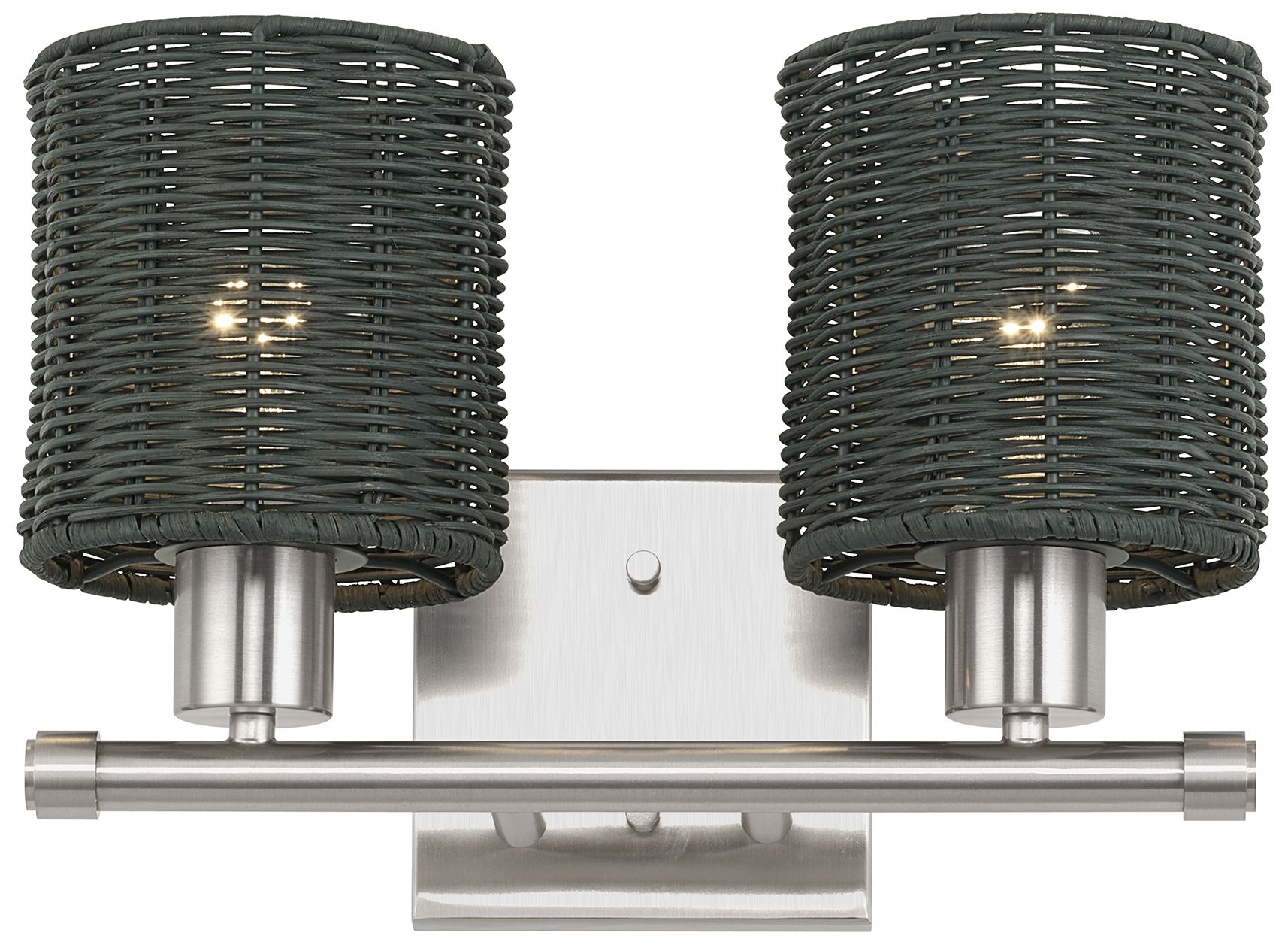 Image 5 Weavington 2 Light Brushed Nickel Vanity Sconce more views