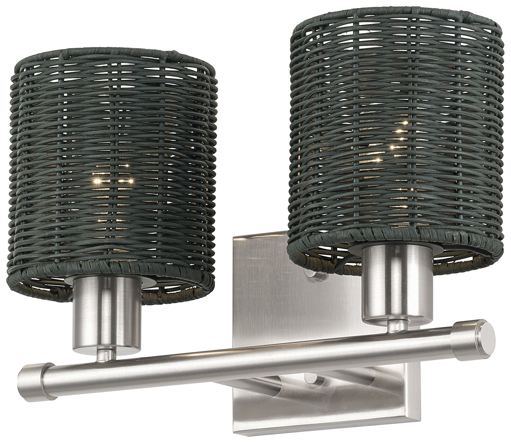 Image 6 Weavington 2 Light Brushed Nickel Vanity Sconce more views