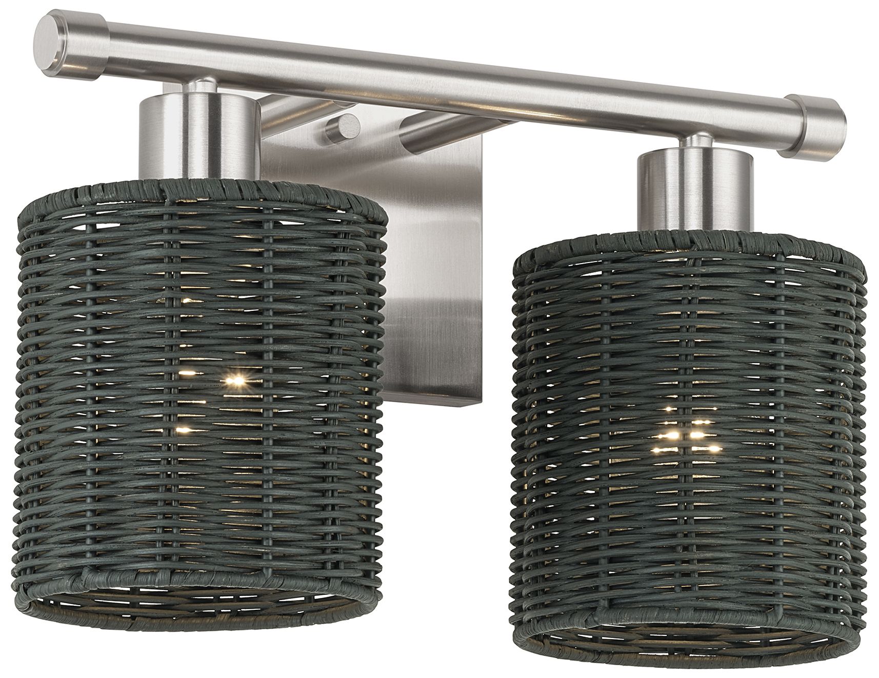 Image 7 Weavington 2 Light Brushed Nickel Vanity Sconce more views