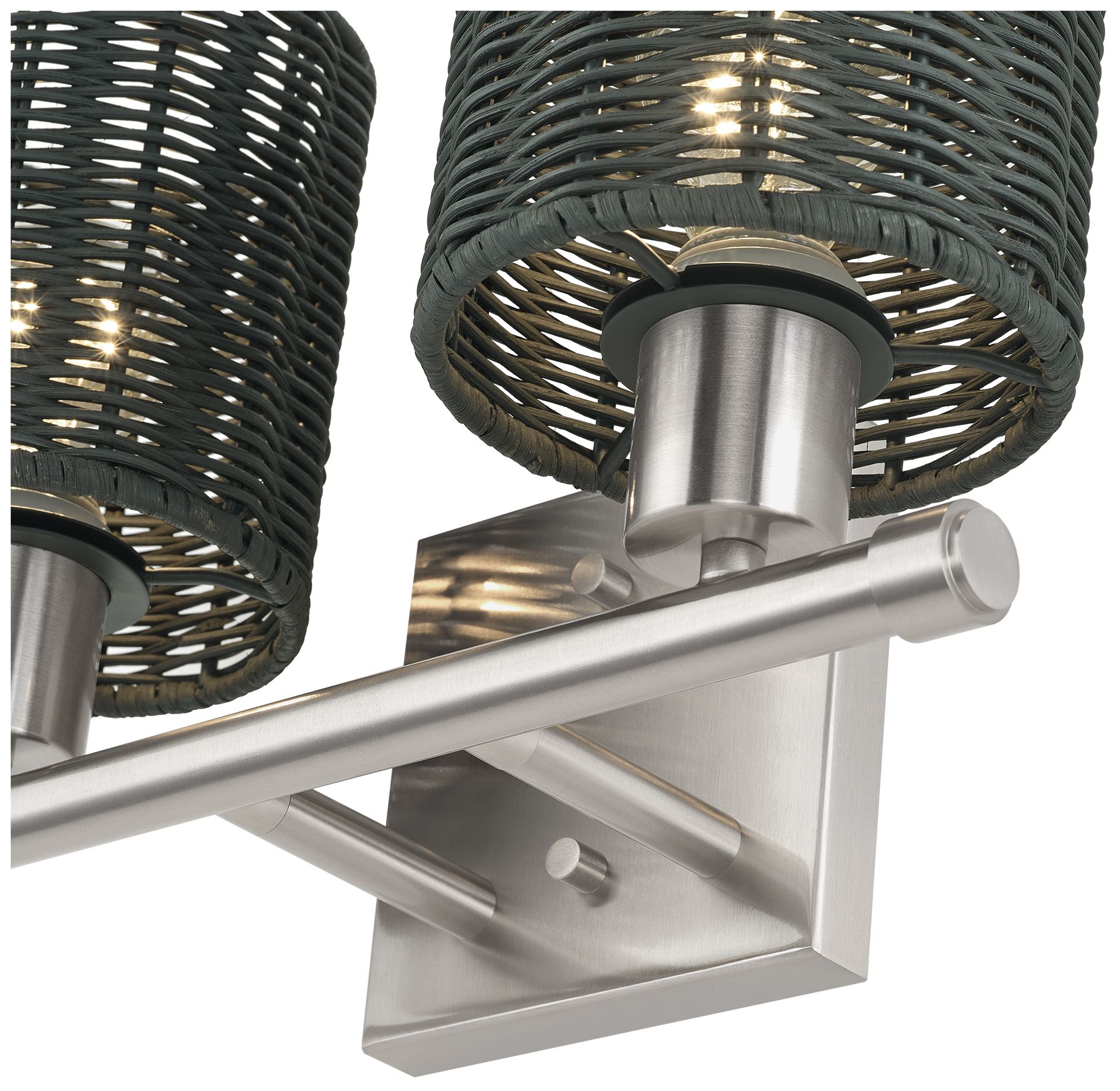 Weavington 2 Light Brushed Nickel Vanity Sconce
