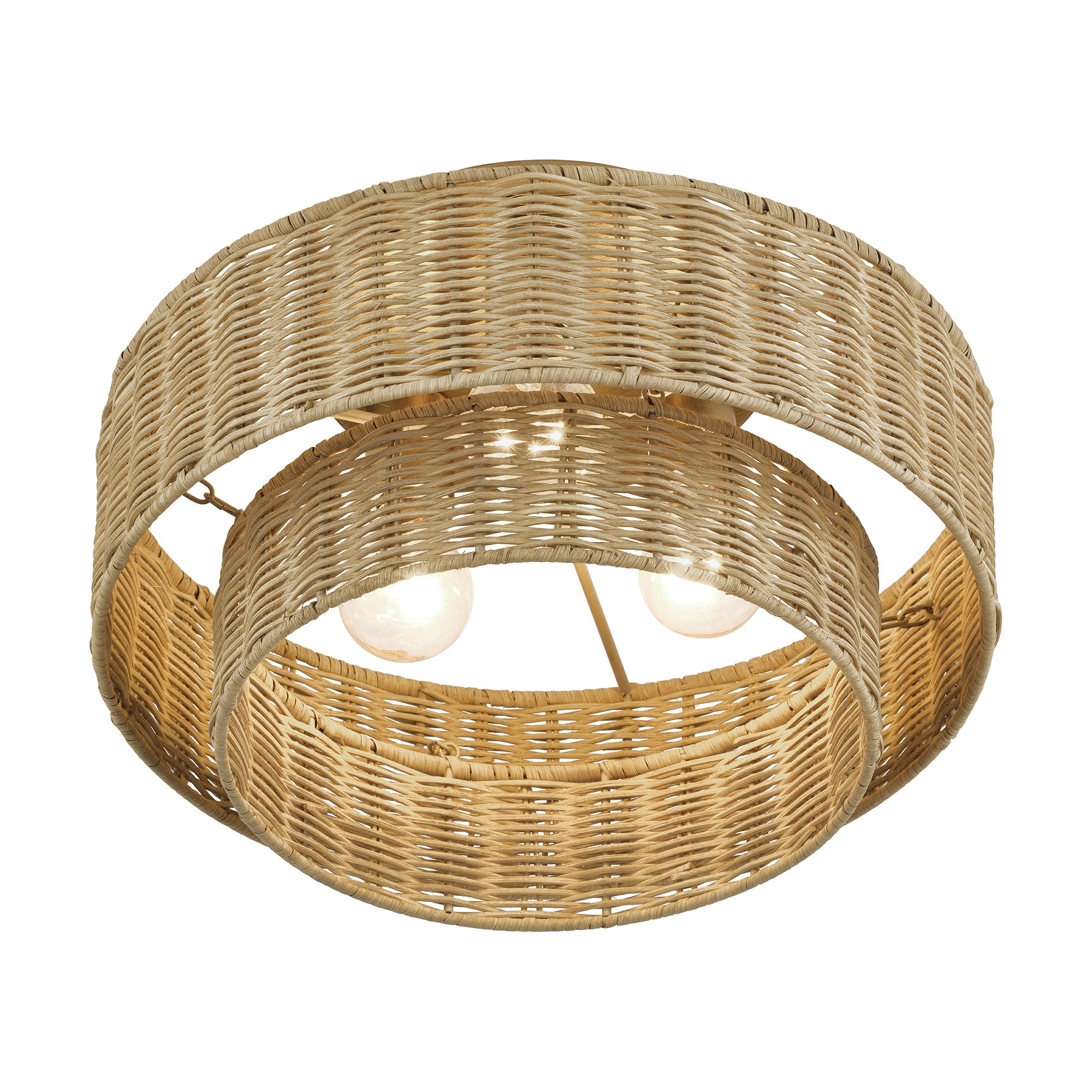 Image 6 Weavington 3 Light Antique Gold Leaf Lar more views