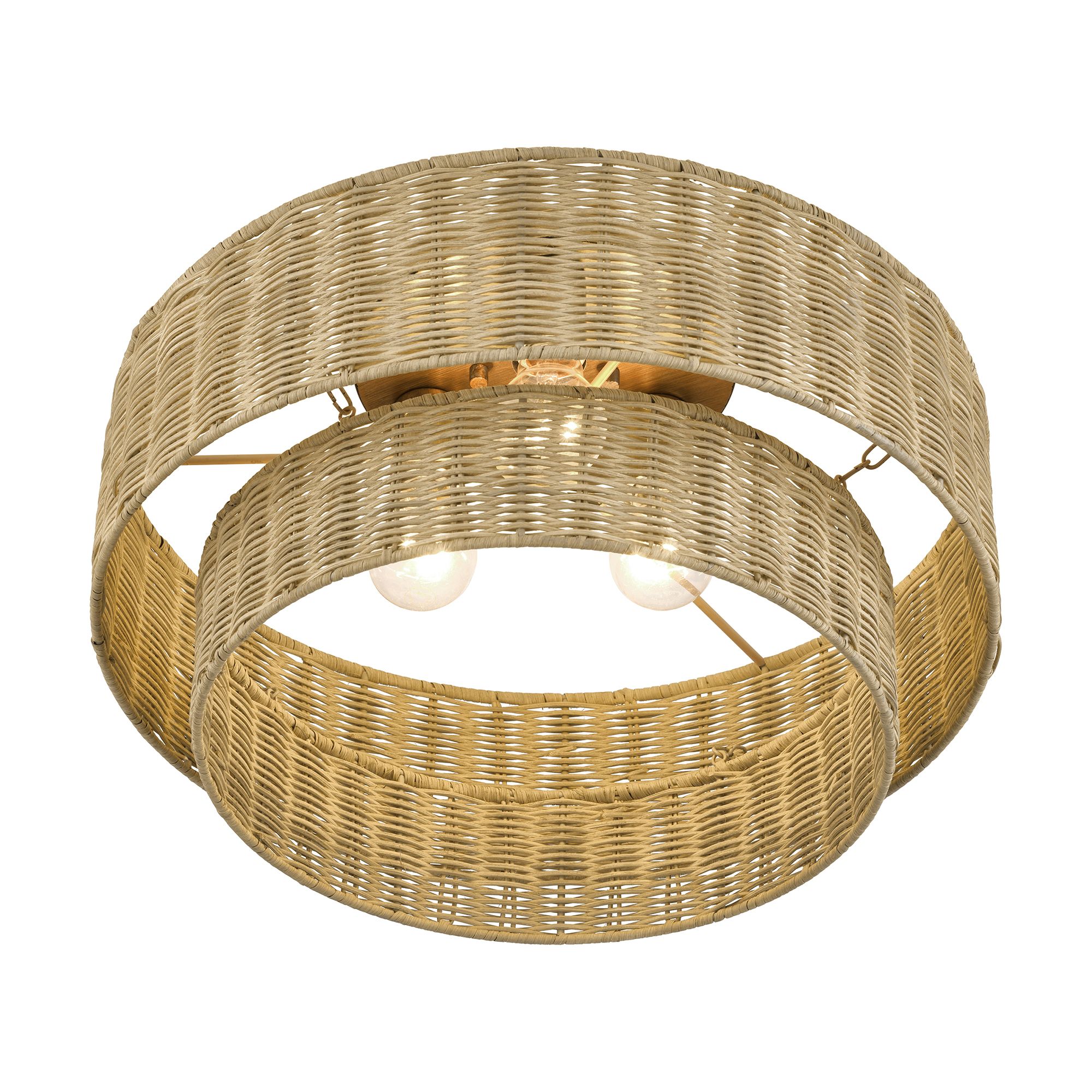 Image 6 Weavington 3 Light Antique Gold Leaf Lar more views