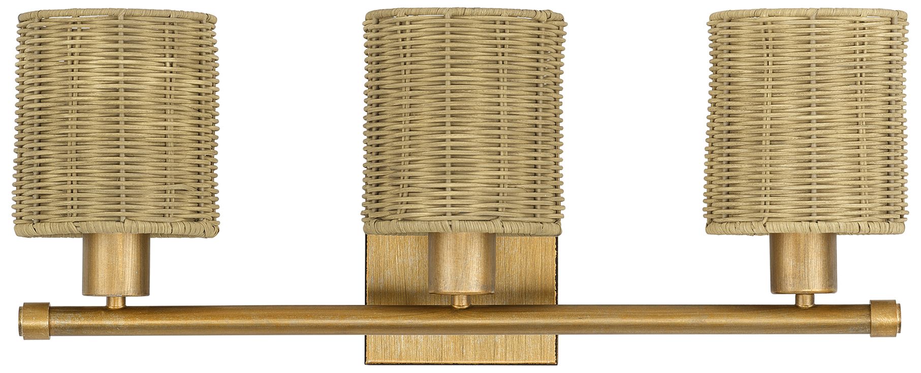 Image 3 Weavington 3 Light Antique Gold Leaf Vanity Sconce more views