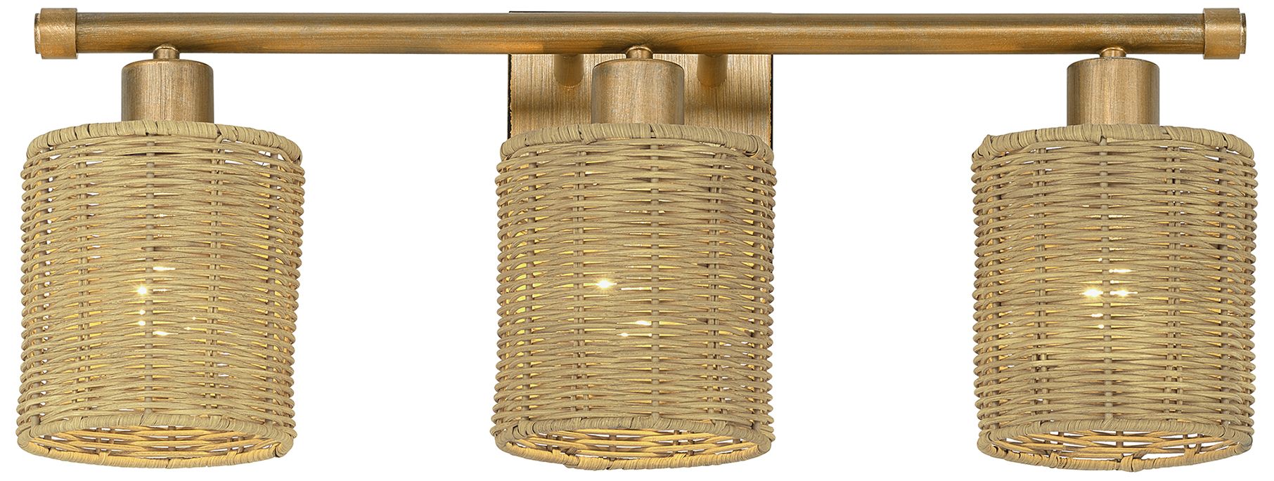 Image 4 Weavington 3 Light Antique Gold Leaf Vanity Sconce more views