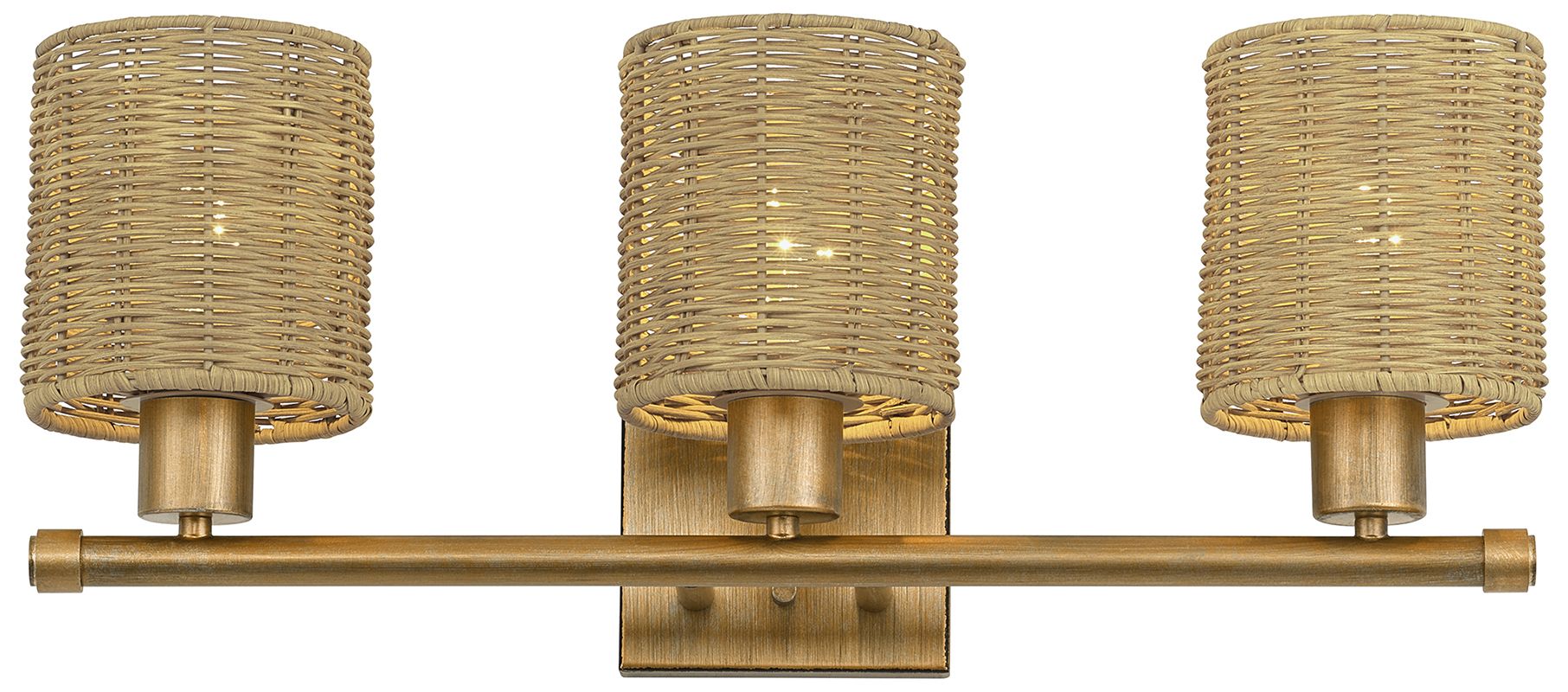 Image 5 Weavington 3 Light Antique Gold Leaf Vanity Sconce more views