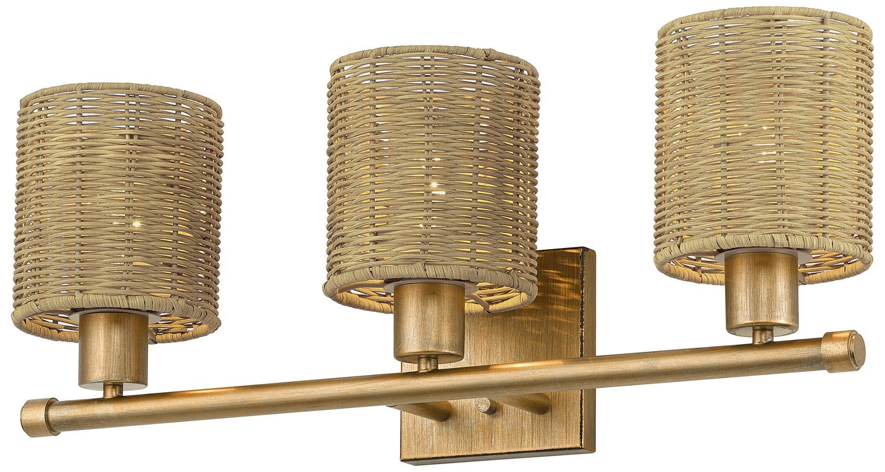 Image 6 Weavington 3 Light Antique Gold Leaf Vanity Sconce more views