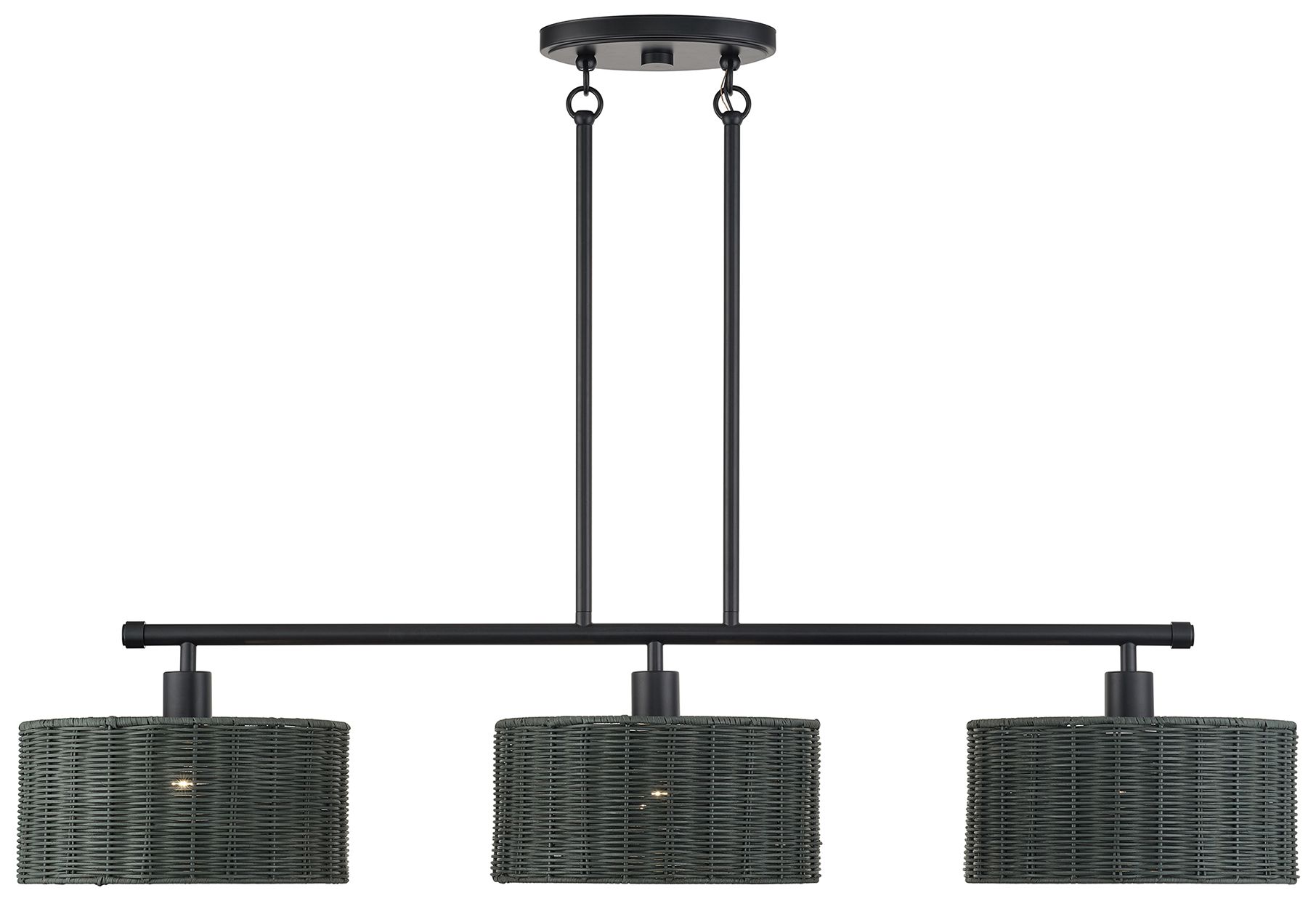 Weavington 3 Light Black Extra Large Linear Chandelier
