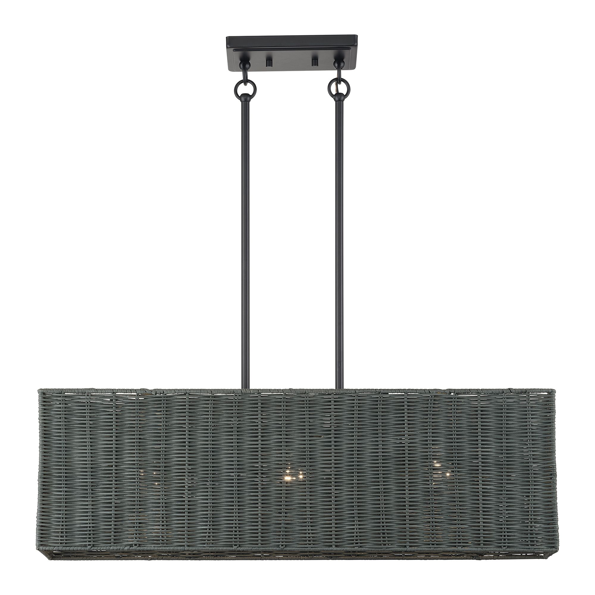 Image 4 Weavington 3 Light Black Medium Linear Chandelier more views