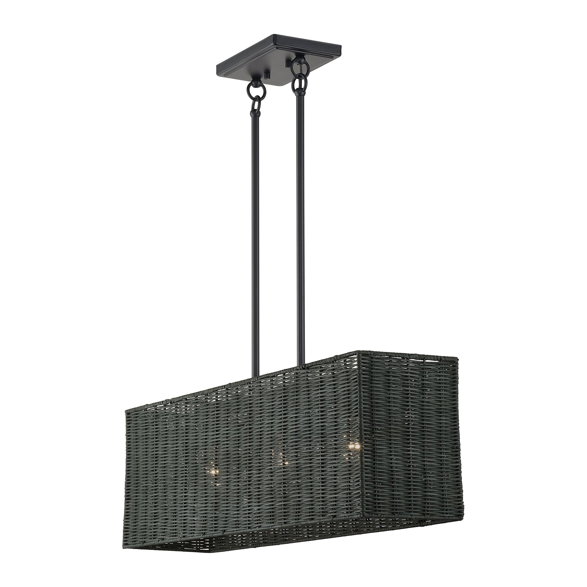 Image 6 Weavington 3 Light Black Medium Linear Chandelier more views