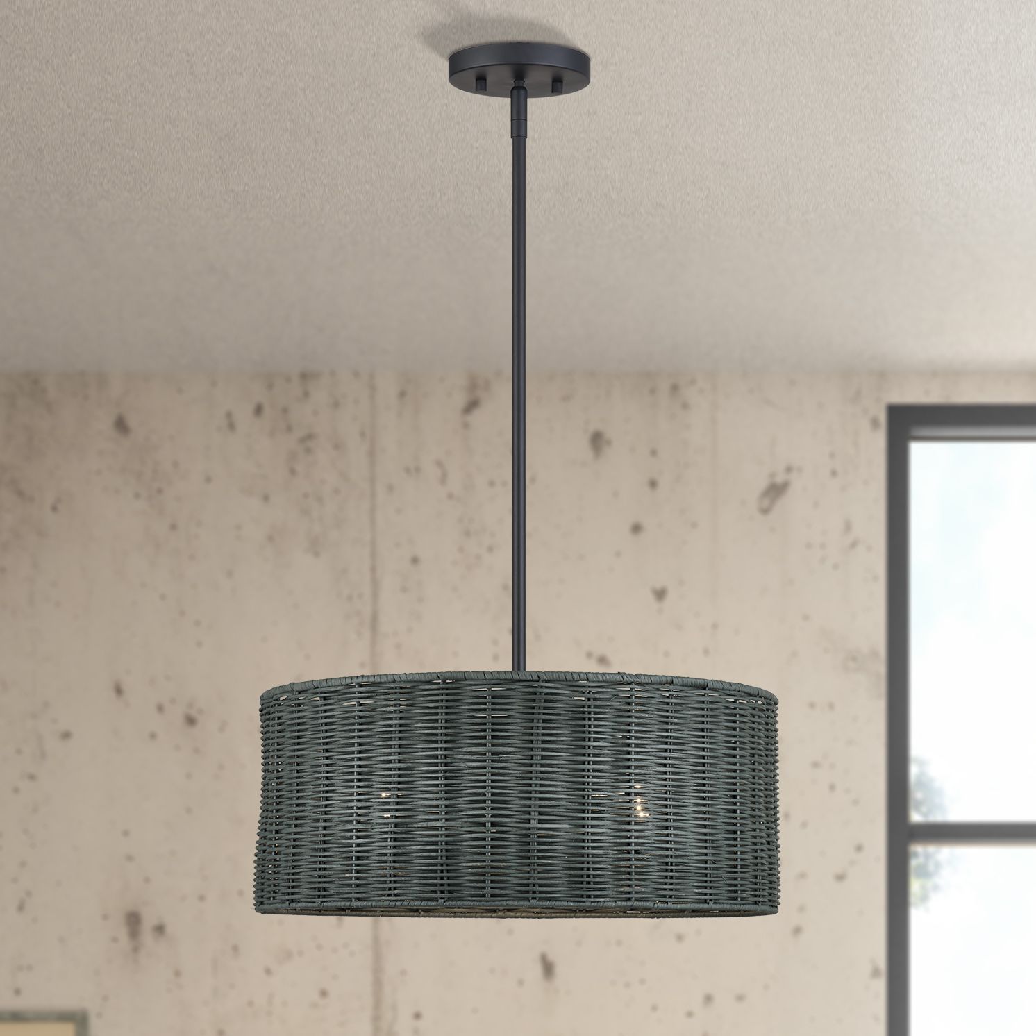 Weavington 3 Light Black Pendant Chandelier