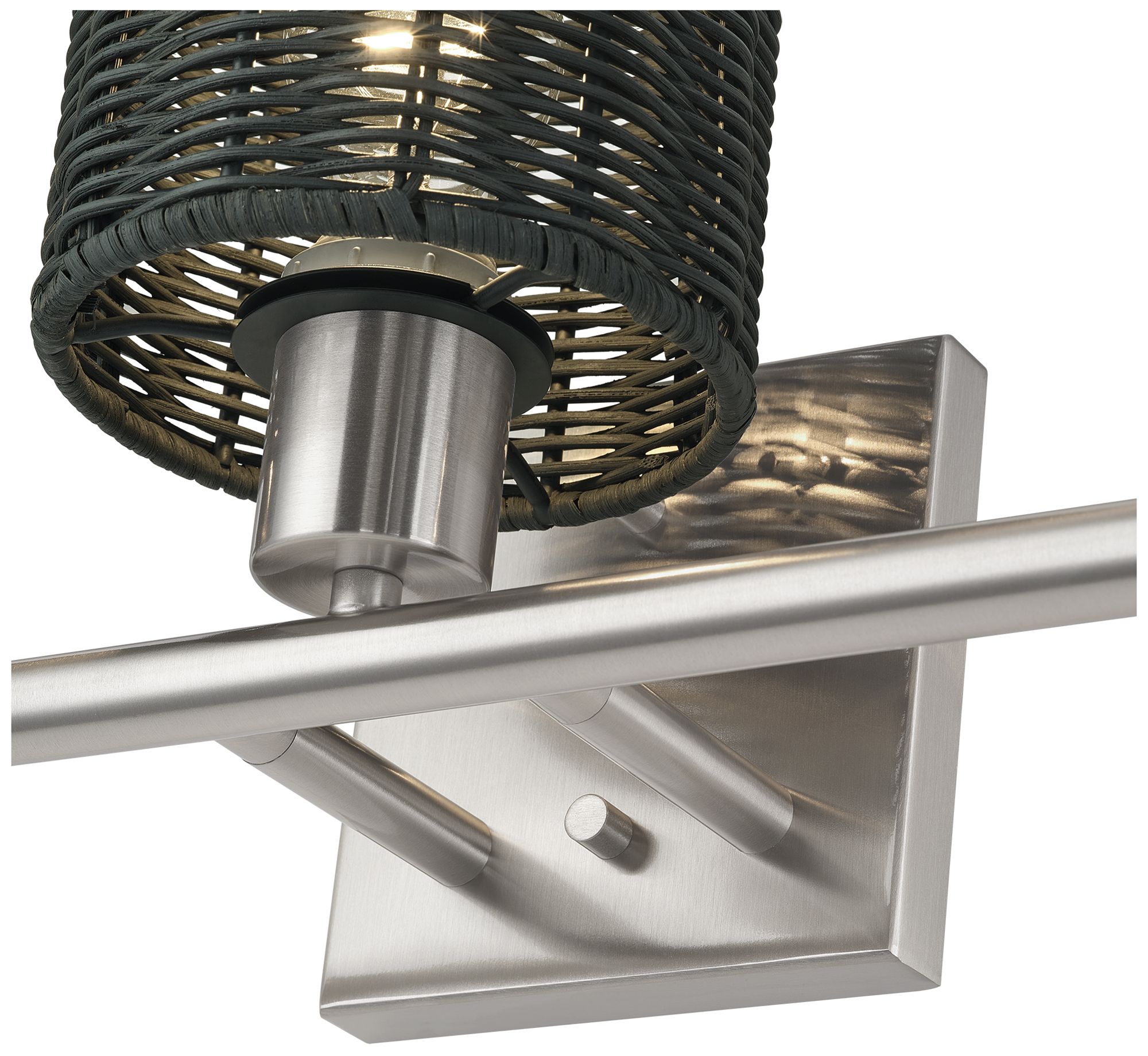 Weavington 3 Light Brushed Nickel Vanity Sconce