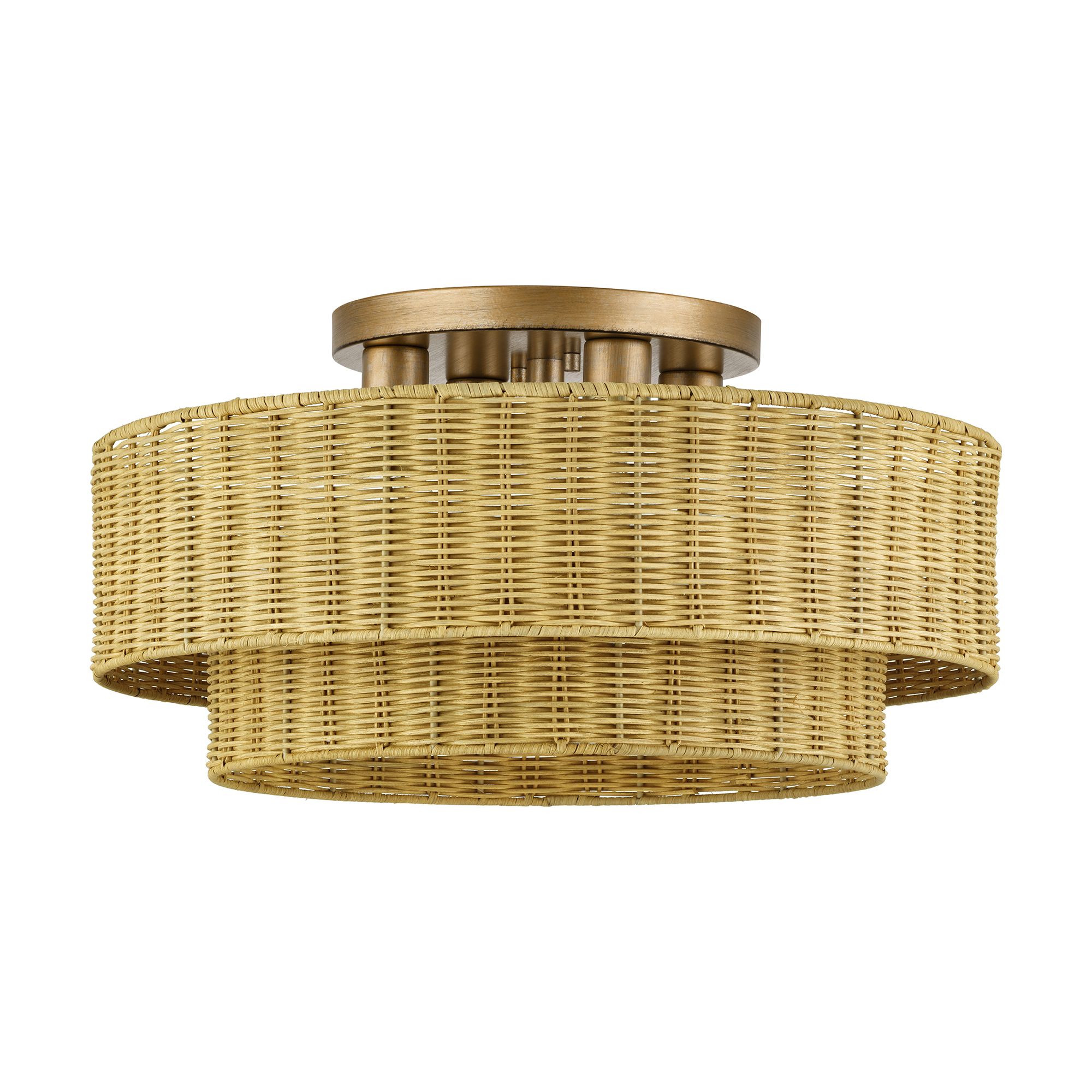 Image 3 Weavington 4 Light Antique Gold Leaf Ext more views