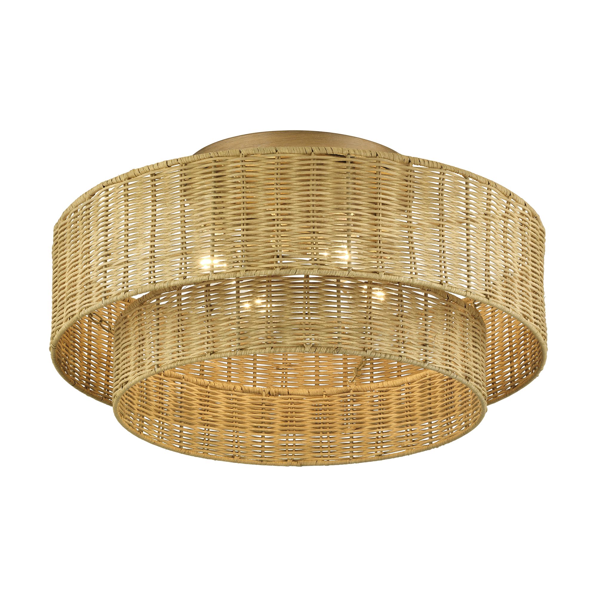 Image 5 Weavington 4 Light Antique Gold Leaf Ext more views