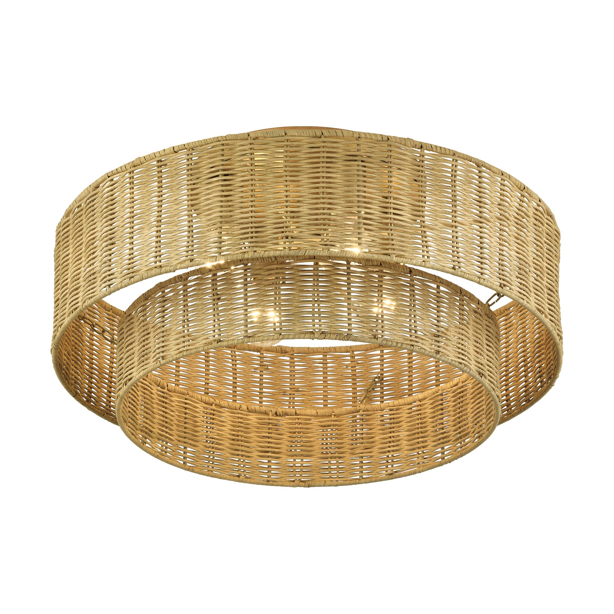 Image 6 Weavington 4 Light Antique Gold Leaf Ext more views