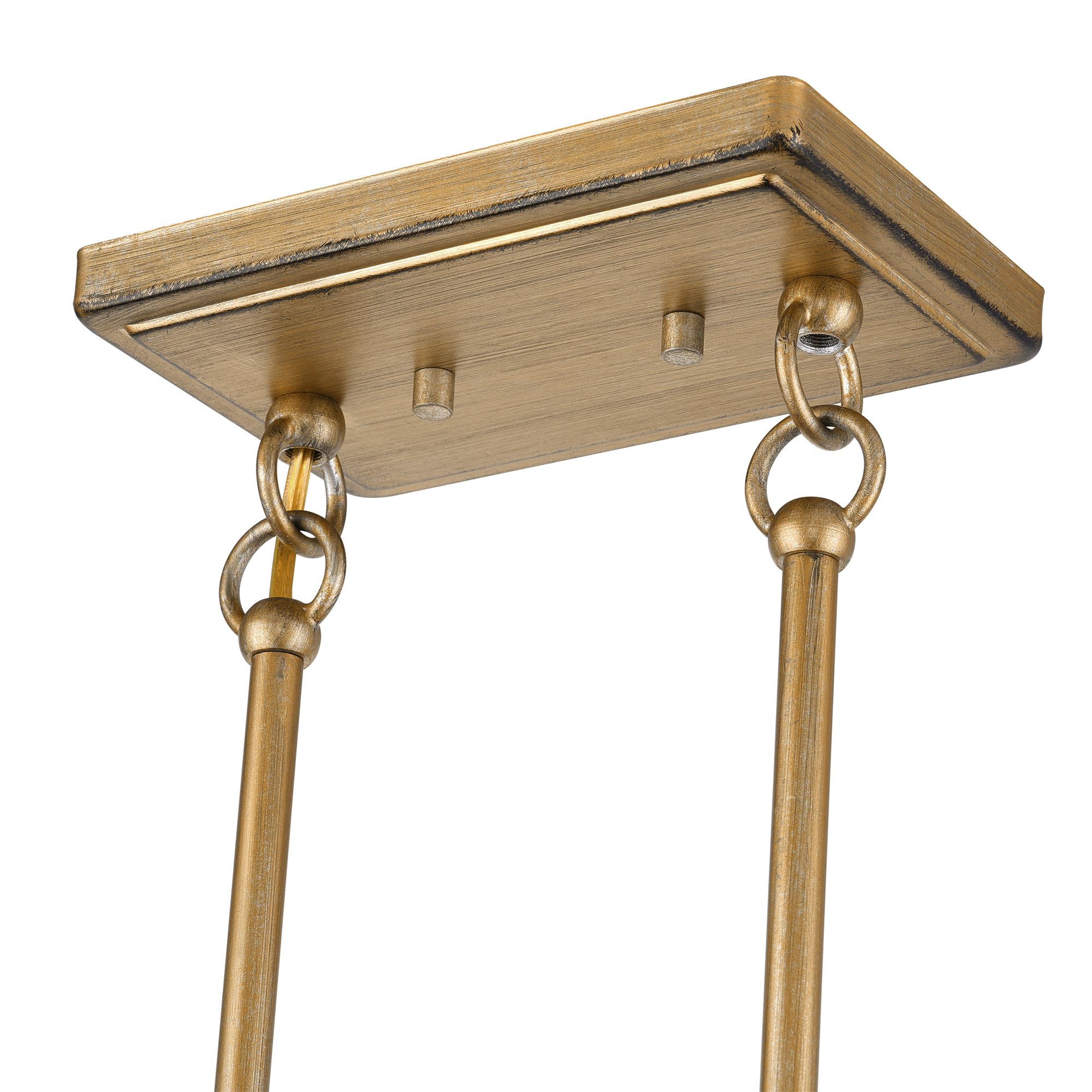 Image 7 Weavington 4 Light Antique Gold Leaf Large Linear Chandelier more views