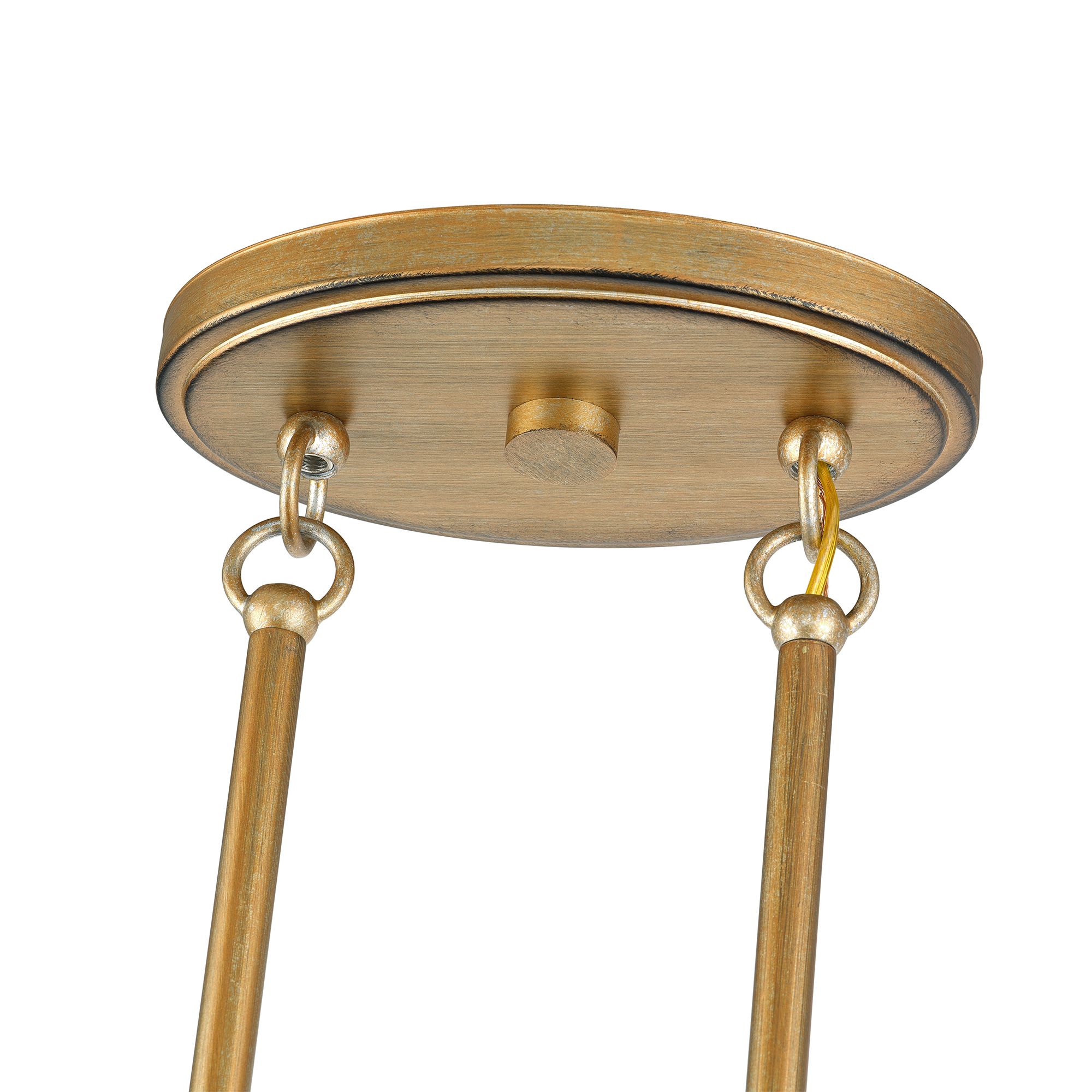 Image 7 Weavington 4 Light Antique Gold Leaf Large Linear Chandelier more views