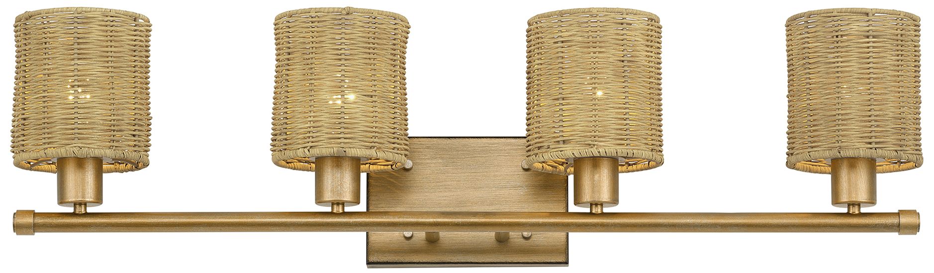 Image 4 Weavington 4 Light Antique Gold Leaf Large Vanity Sconce more views