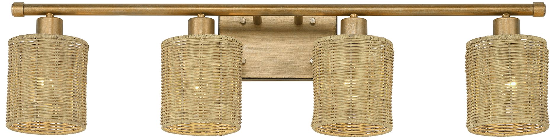 Image 5 Weavington 4 Light Antique Gold Leaf Large Vanity Sconce more views