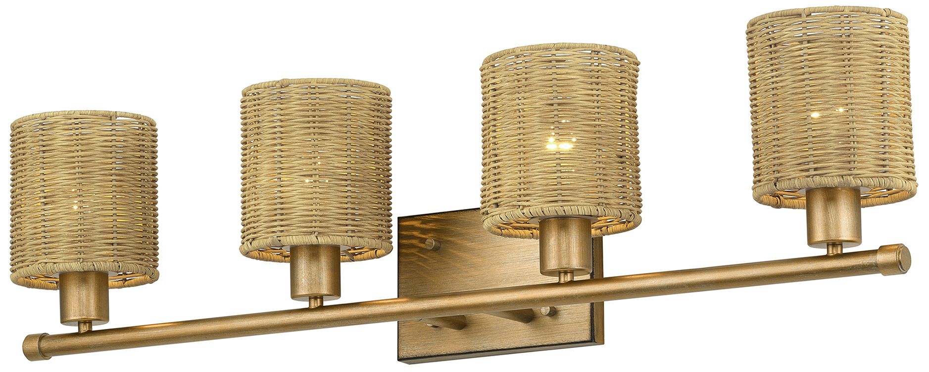 Image 6 Weavington 4 Light Antique Gold Leaf Large Vanity Sconce more views