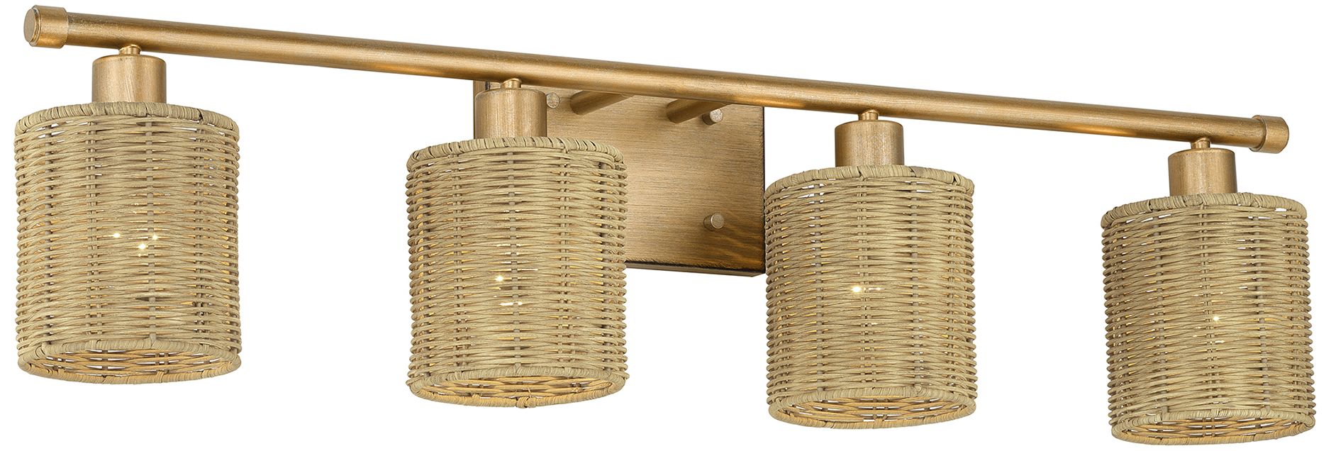 Image 7 Weavington 4 Light Antique Gold Leaf Large Vanity Sconce more views