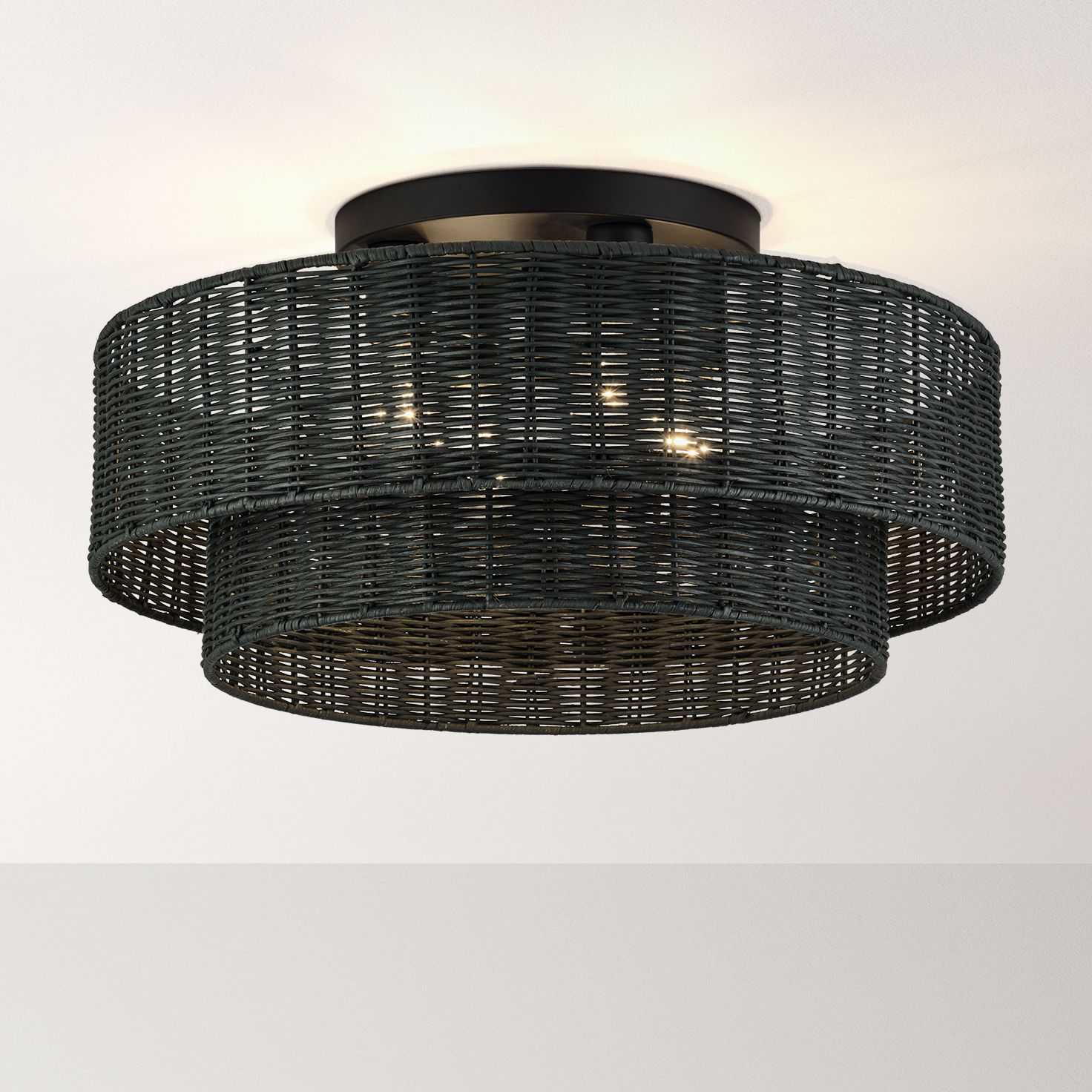 Weavington 4 Light Black Extra Large Semi-Flush