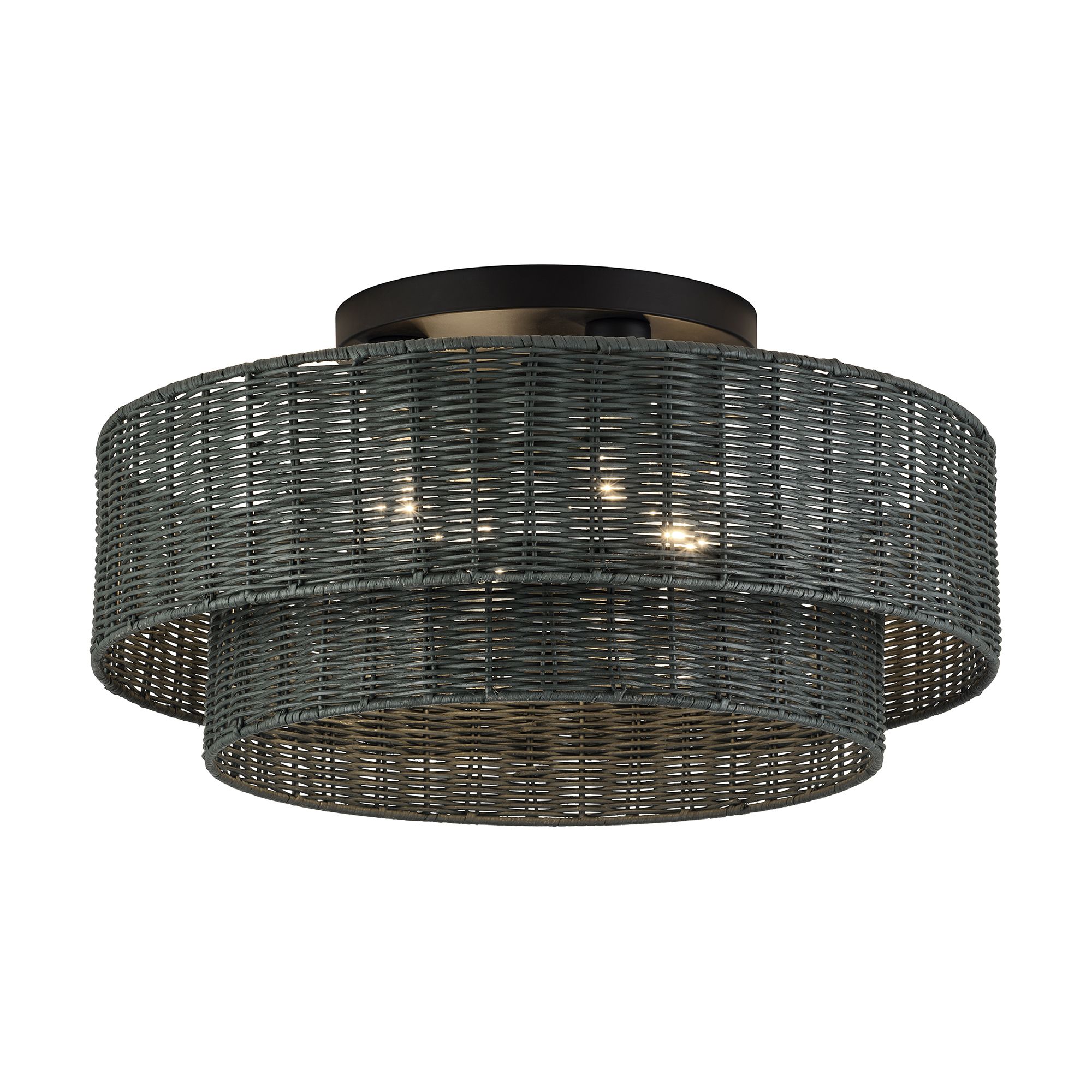 Image 4 Weavington 4 Light Black Extra Large Semi-Flush more views