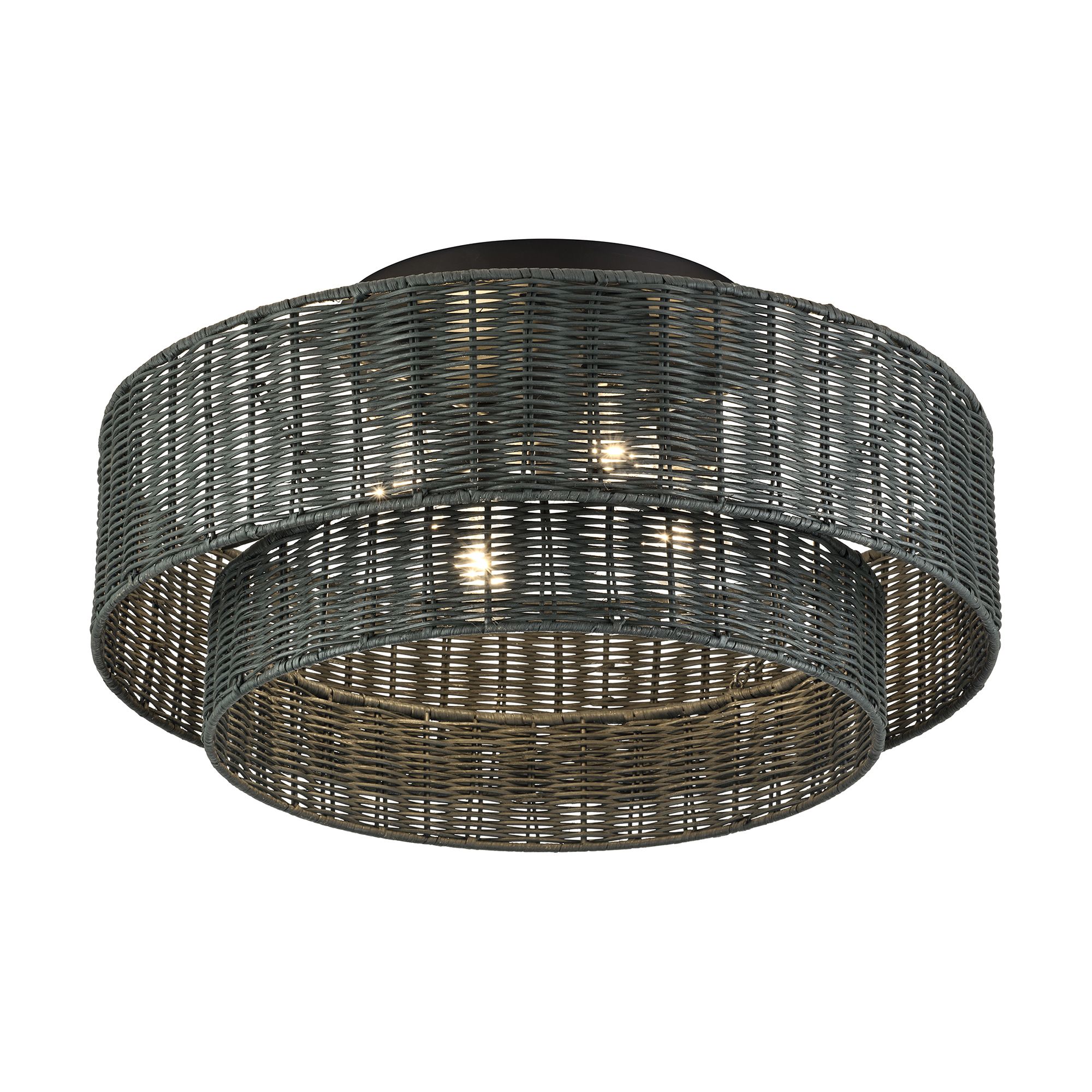 Image 5 Weavington 4 Light Black Extra Large Semi-Flush more views