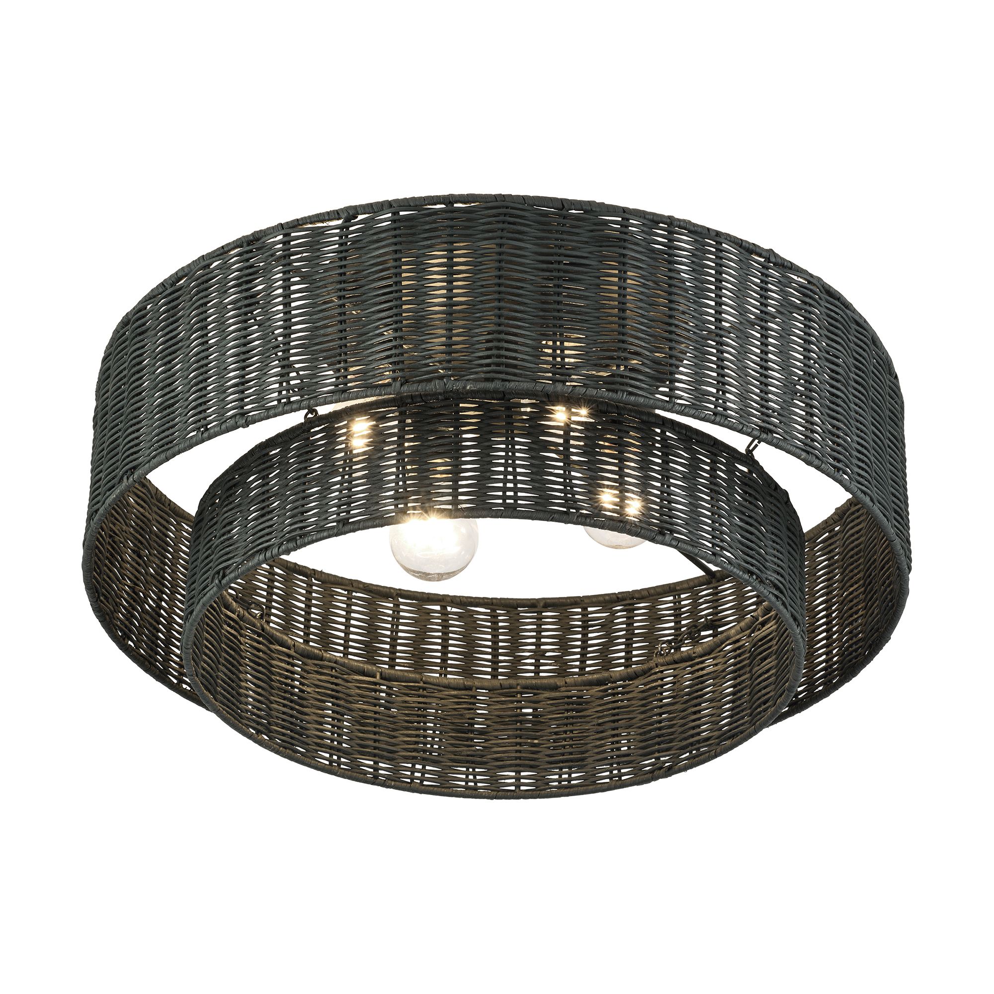 Image 6 Weavington 4 Light Black Extra Large Semi-Flush more views