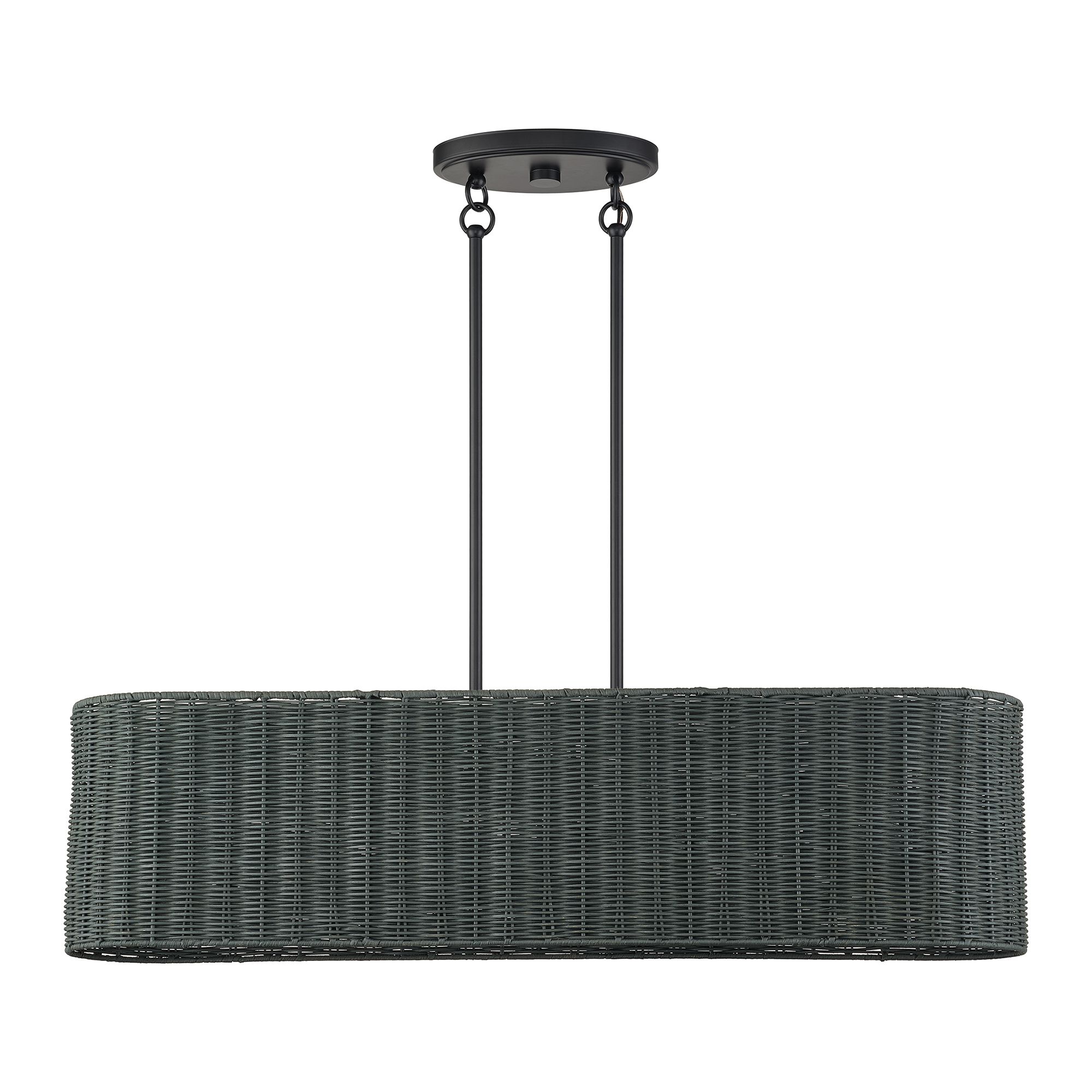 Image 3 Weavington 4 Light Black Large Linear Chandelier more views