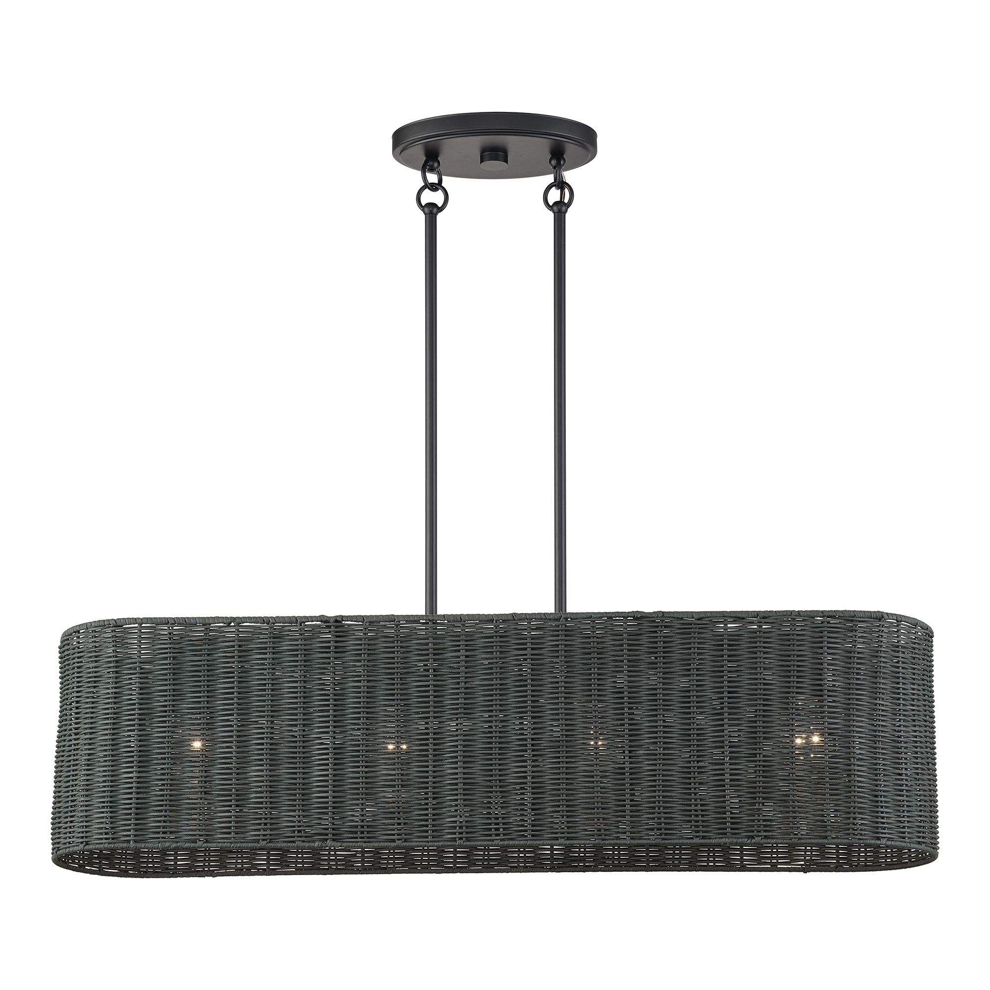 Image 4 Weavington 4 Light Black Large Linear Chandelier more views