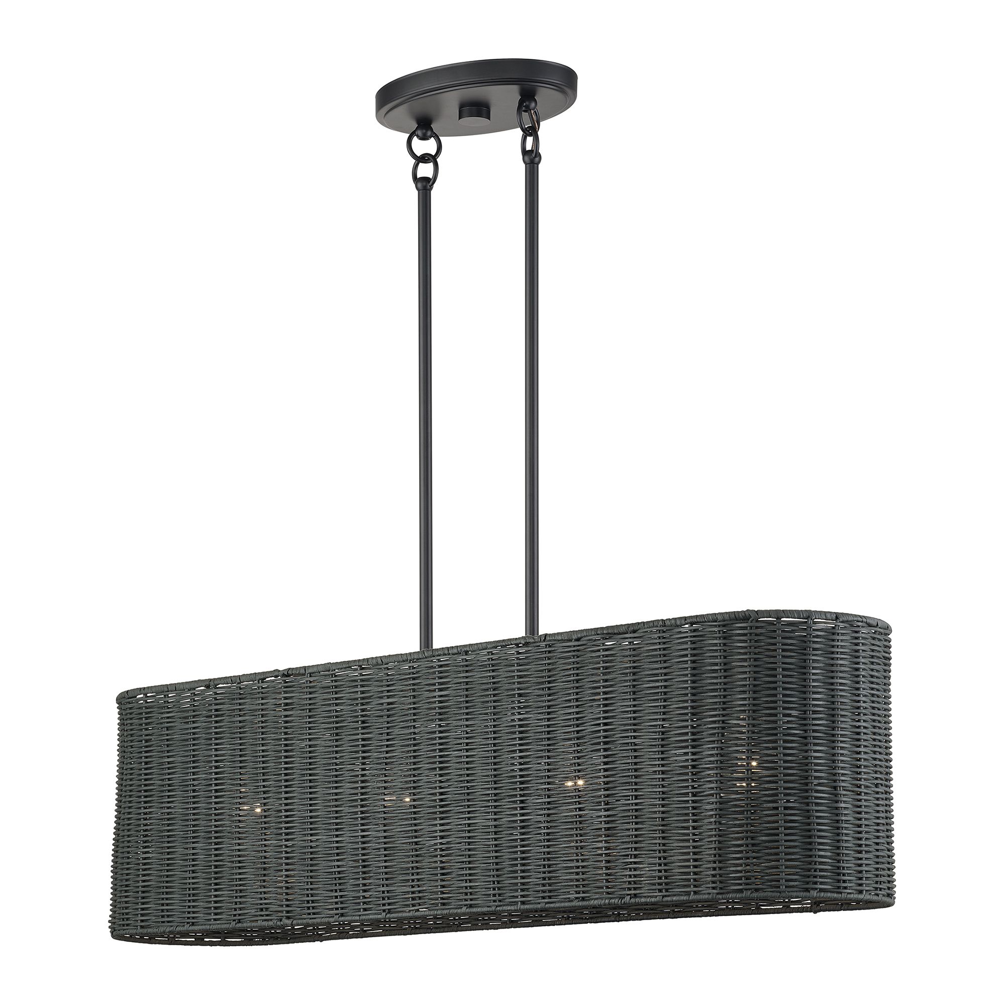Image 5 Weavington 4 Light Black Large Linear Chandelier more views