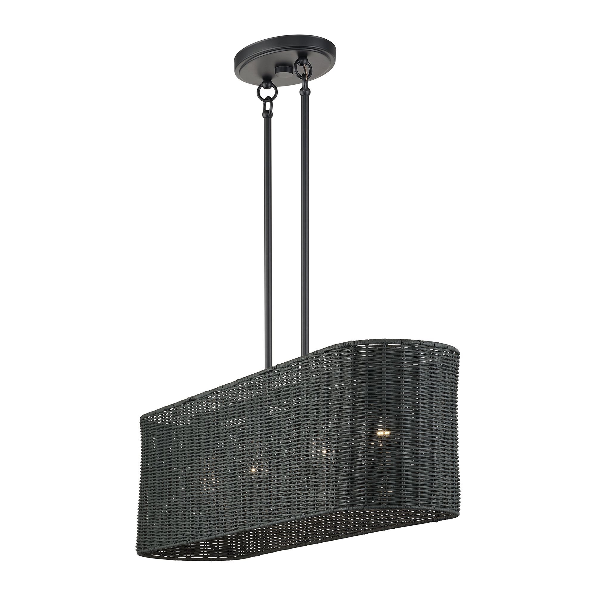 Image 6 Weavington 4 Light Black Large Linear Chandelier more views
