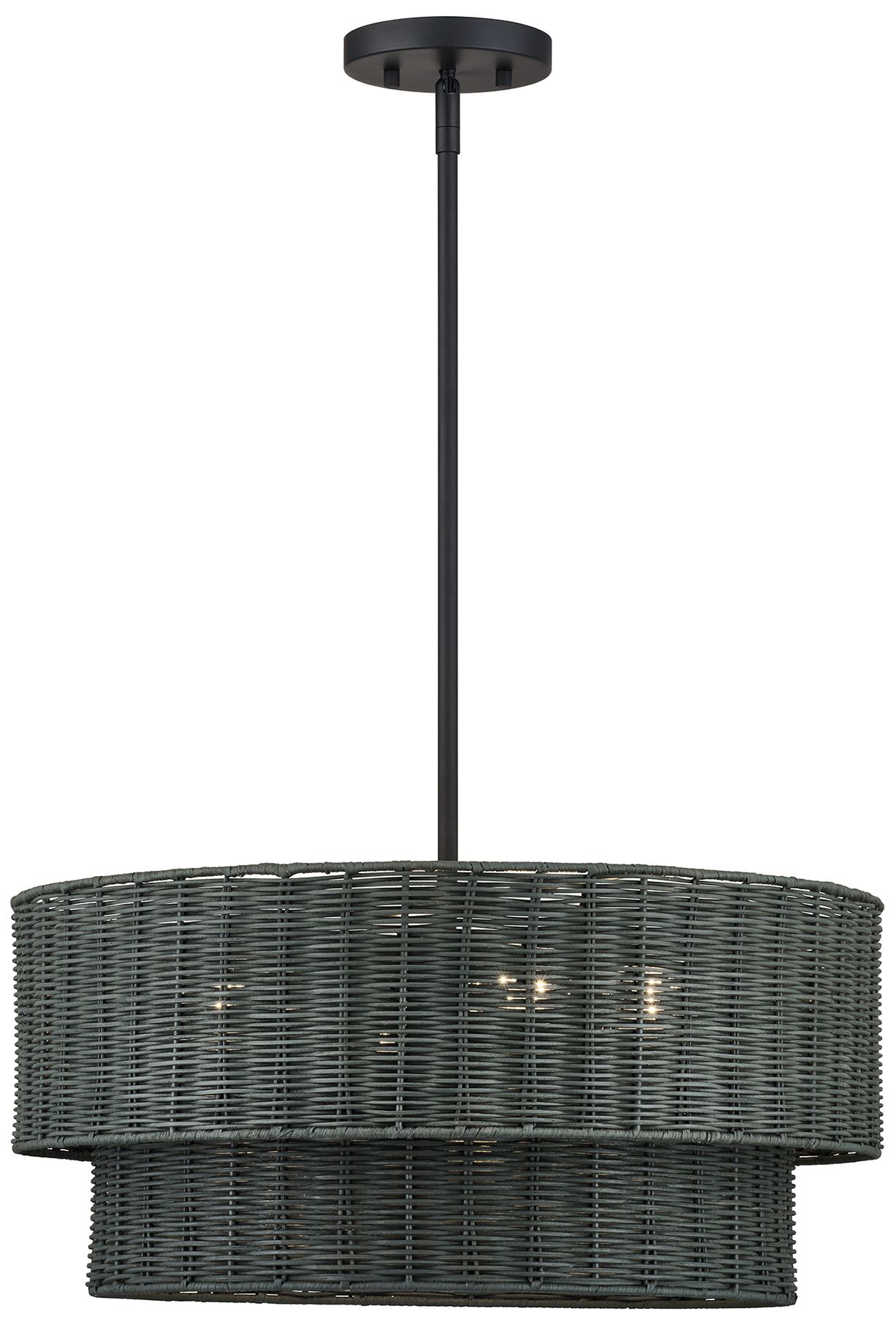 Weavington 4 Light Black Pendant Chandelier