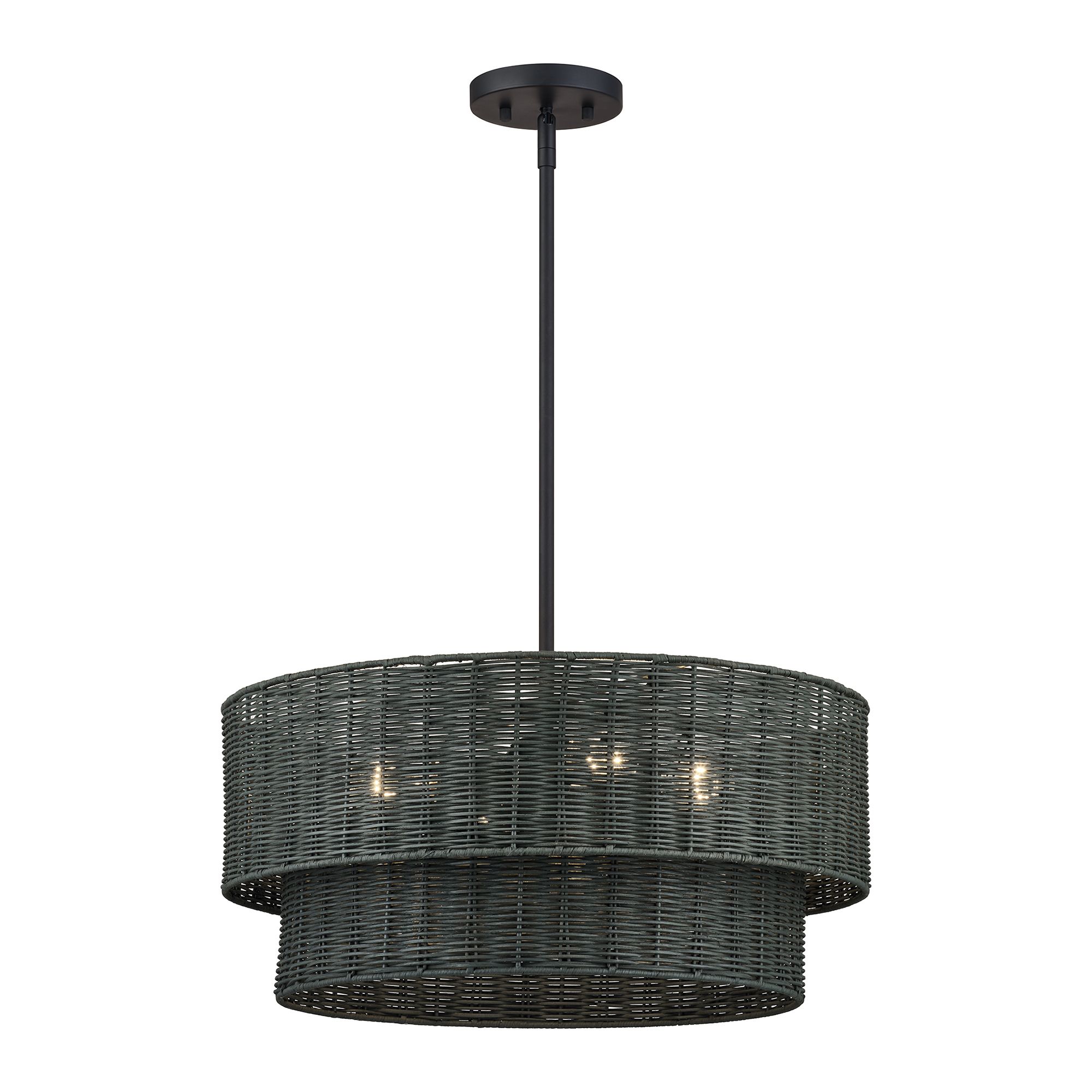 Thumbnail4 of Weavington 4 Light Black Pendant Chandelier more views