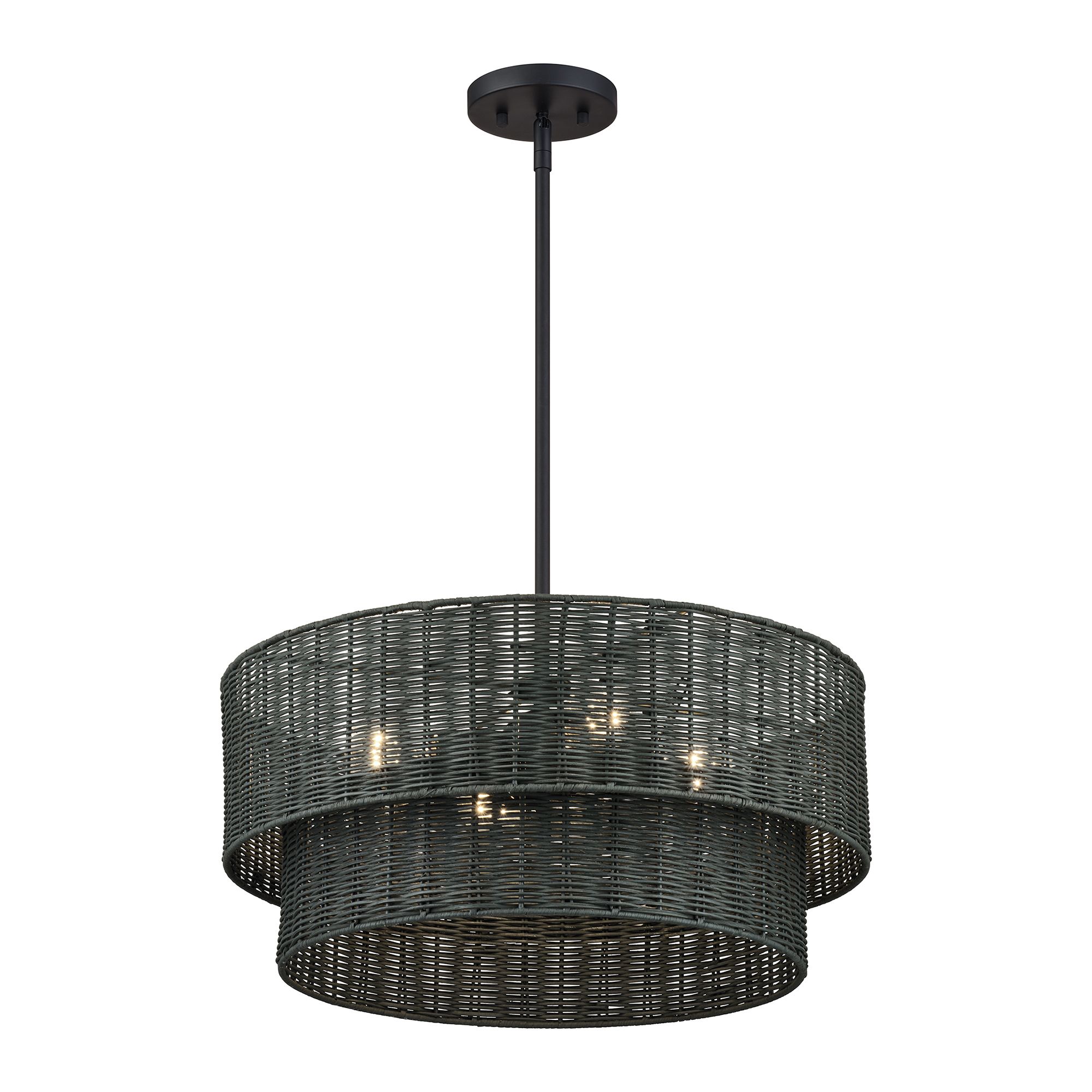 Weavington 4 Light Black Pendant Chandelier