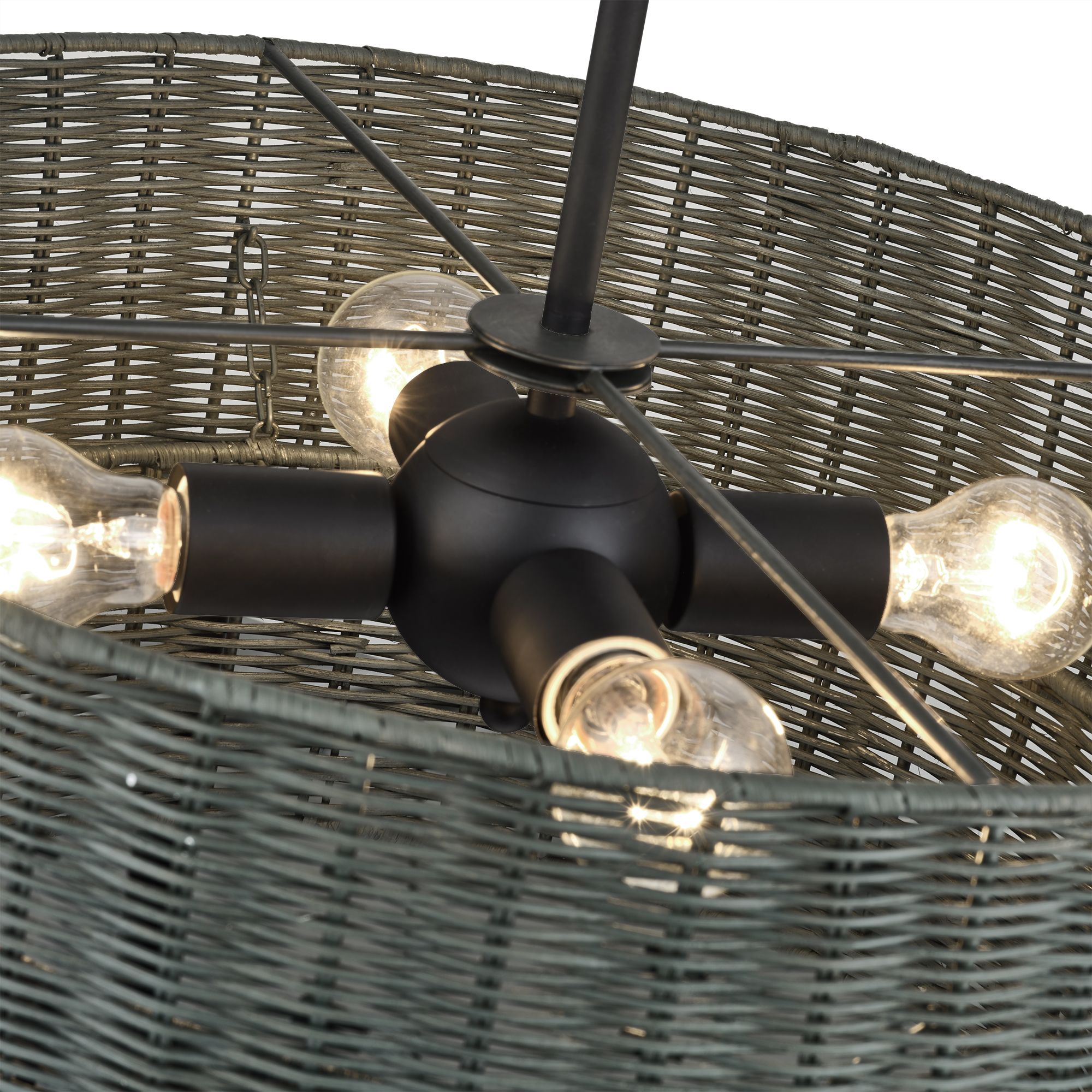 Weavington 4 Light Black Pendant Chandelier