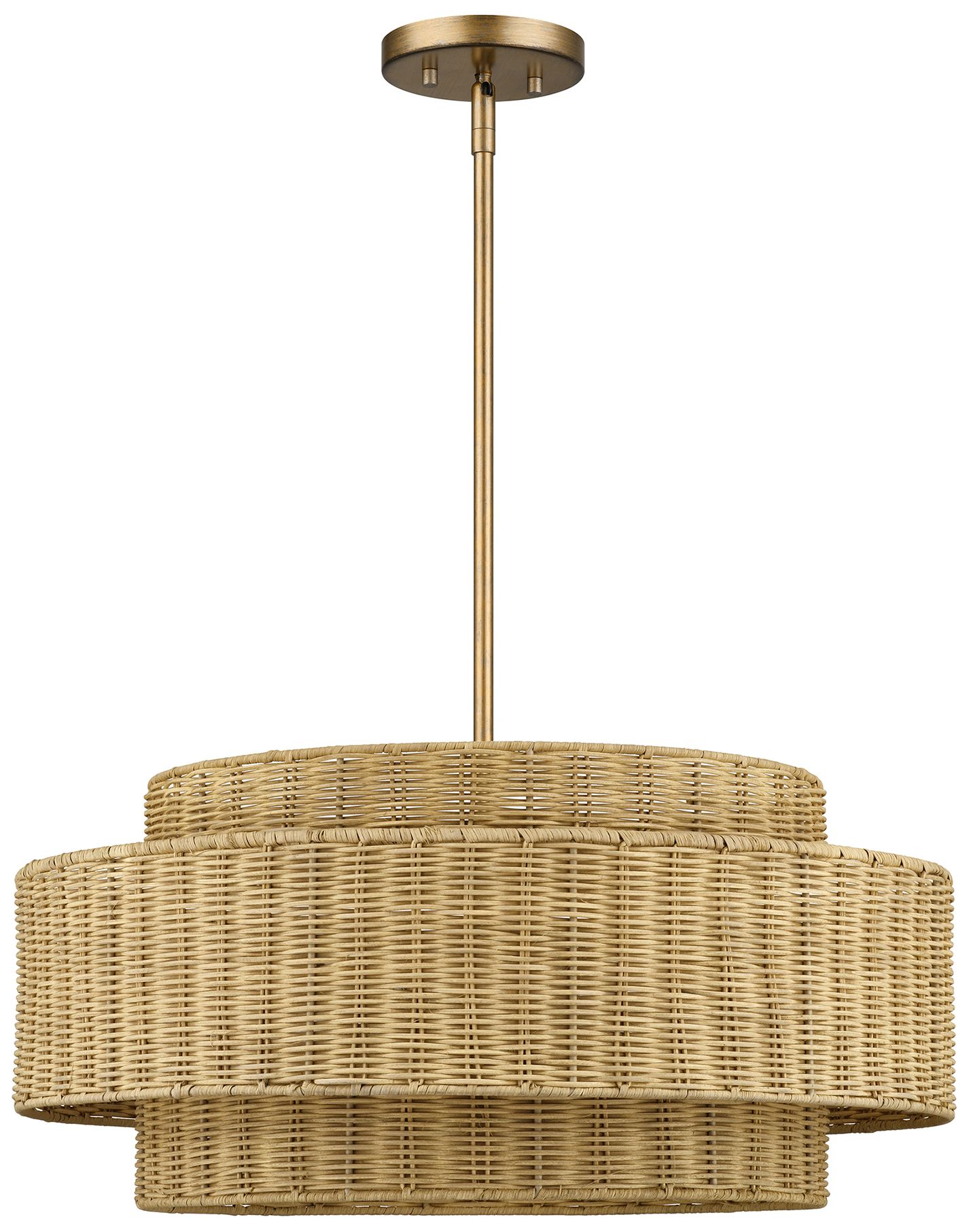 Image 2 Weavington 5 Light Antique Gold Leaf Pendant Chandelier more views