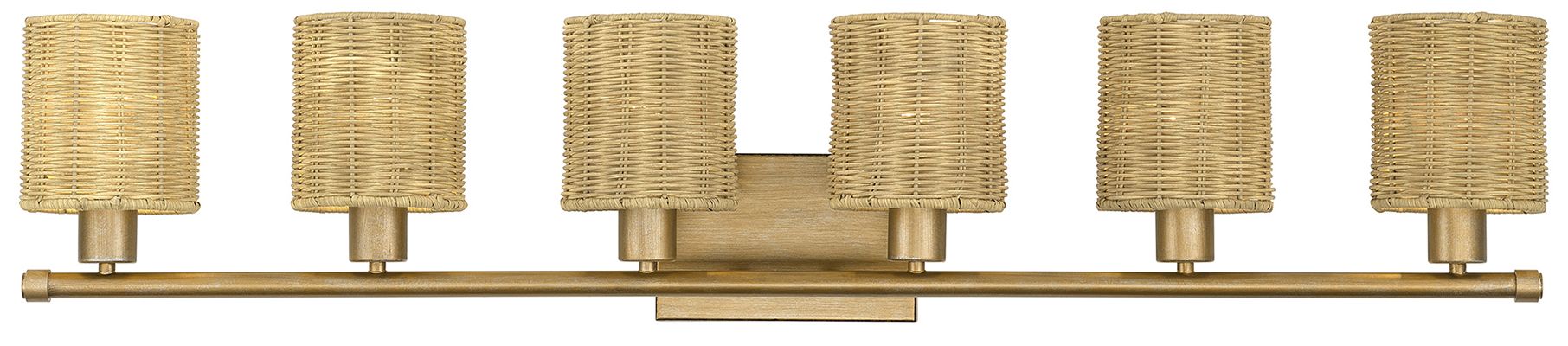 Weavington 6 Light Antique Gold Leaf Extra Large Vanity Sconce