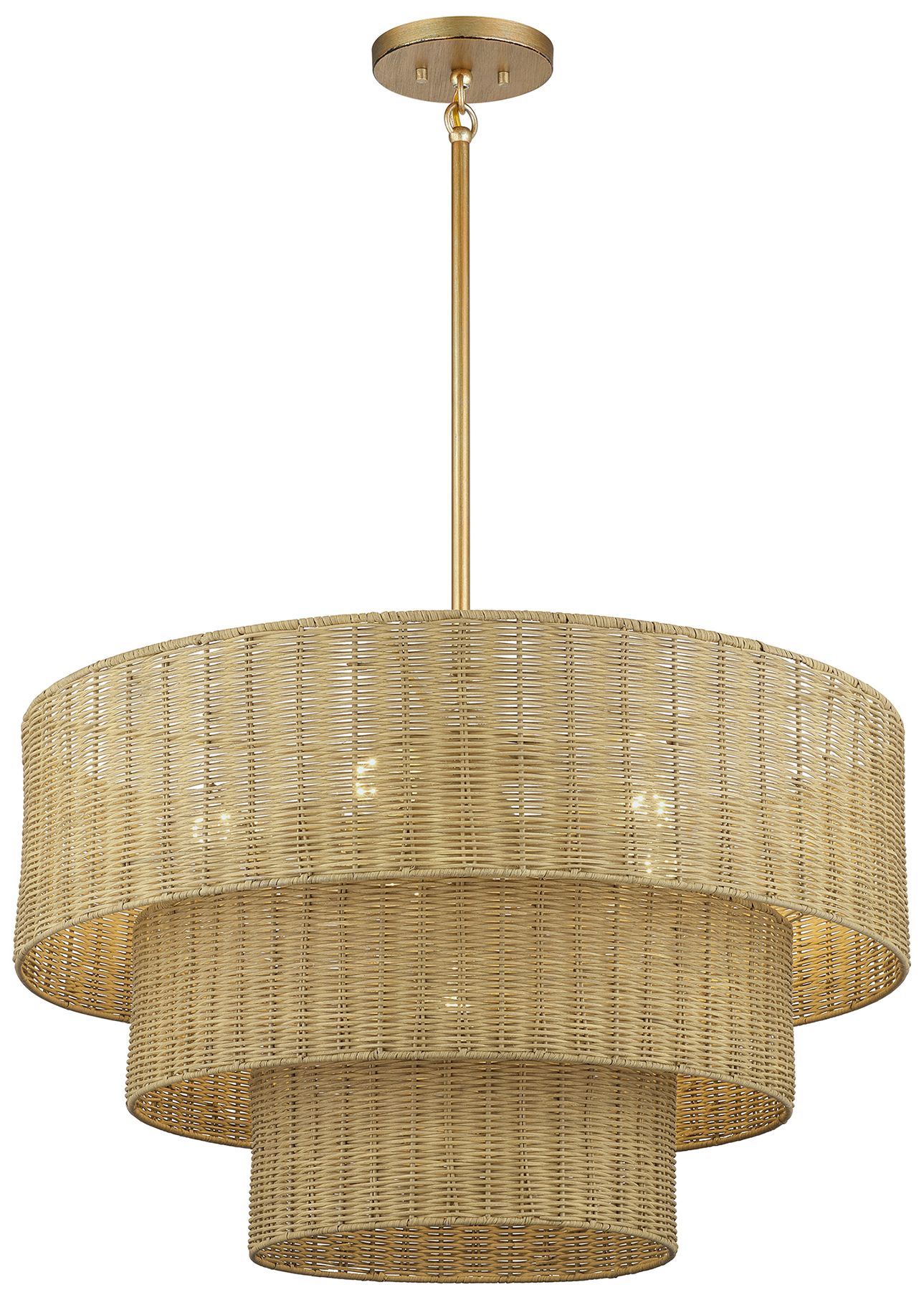 Image 5 Weavington 6 Light Antique Gold Leaf Large Pendant Chandelier more views