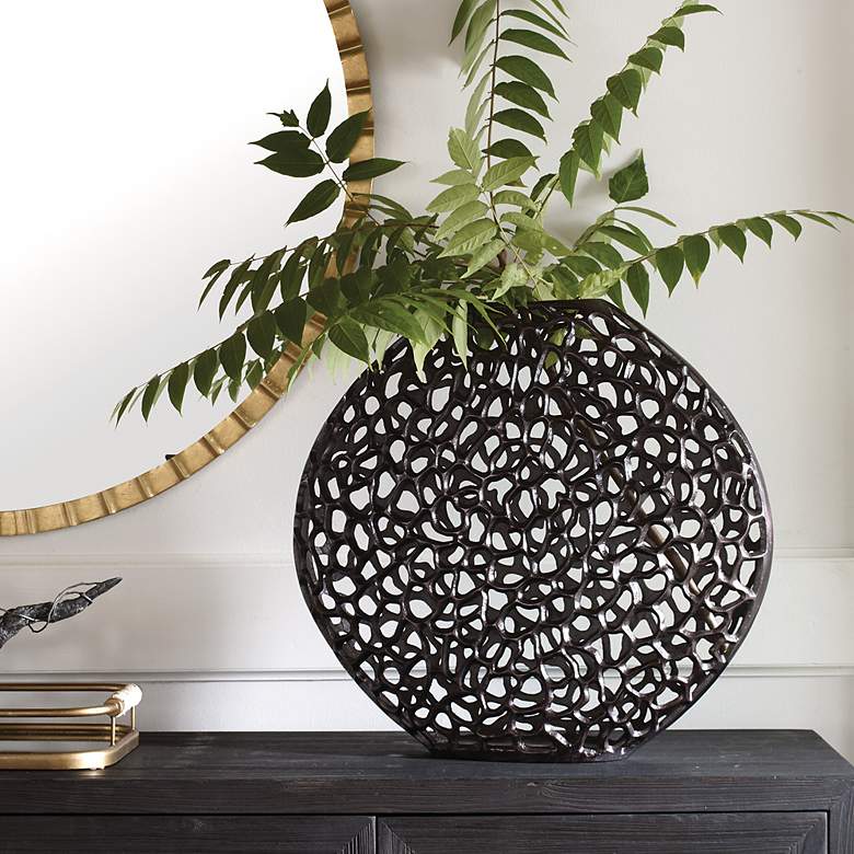 Image 1 Web Aluminum 22-in L x 23.5-in H Vase