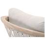 Web Outdoor Club Chair, Taupe &amp; White Flat Rope, Performance Pumice