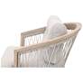 Web Outdoor Club Chair, Taupe &amp; White Flat Rope, Performance Pumice