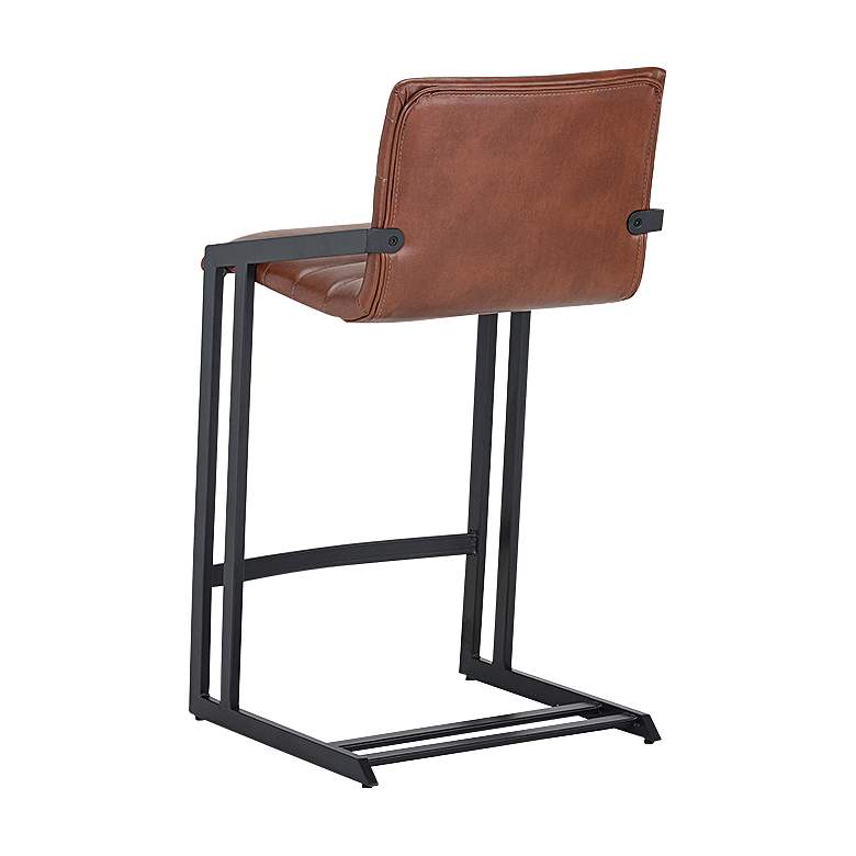 Image 6 Webber 25 1/2" High Saddle Faux Leather Counter Stool Set of 2 more views