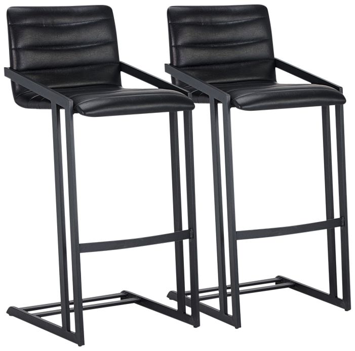 2 black bar stools hot sale