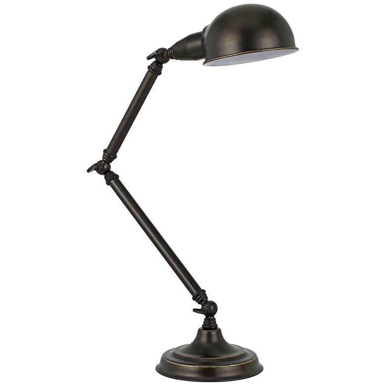 Image 1 Weber Pharmacy Style Dark Bronze Desk Lamp