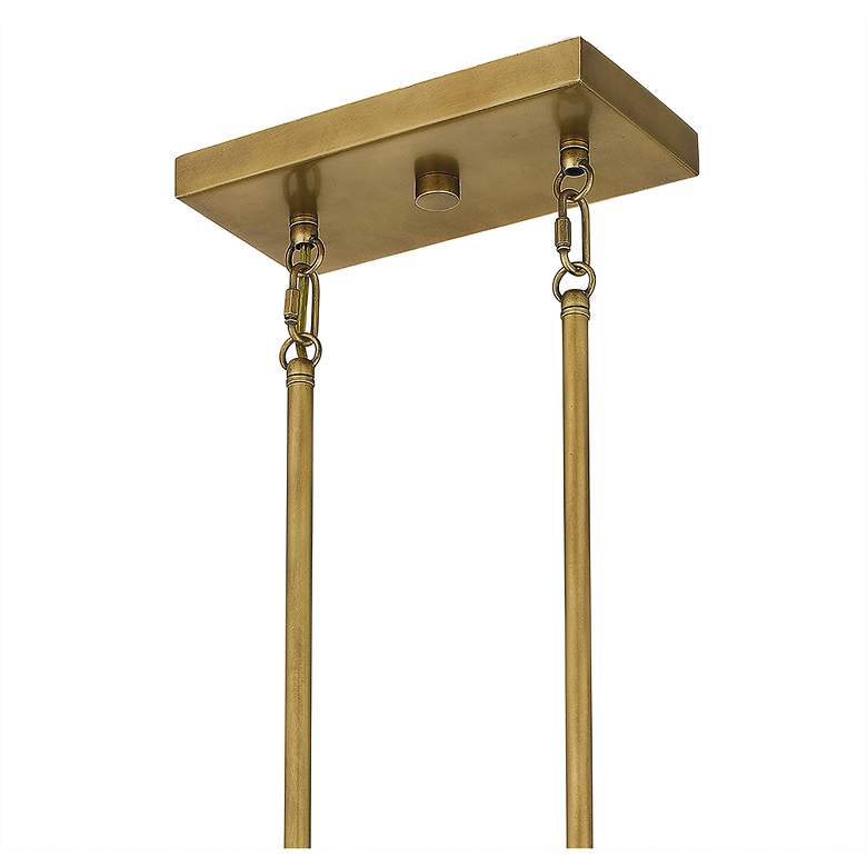 Image 6 Webster 36" Wide Weathered Brass 3-Light Island Pendant more views