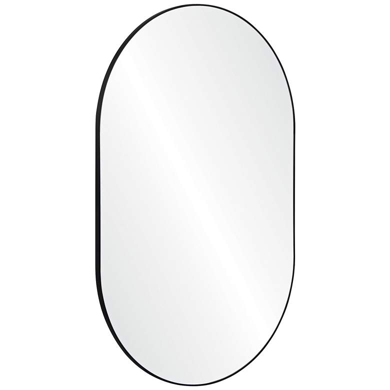 Image 2 Webster Powder-Coated Black 26" x 40" Oval Wall Mirror