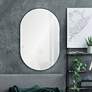 Webster Powder-Coated Black 26" x 40" Oval Wall Mirror